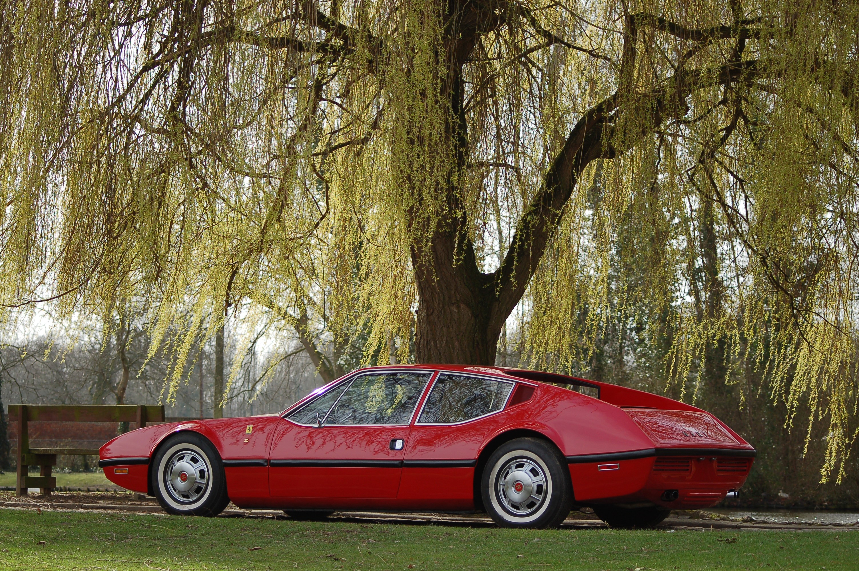Red 1970 NART Zagato Ferrari HD Wallpaper