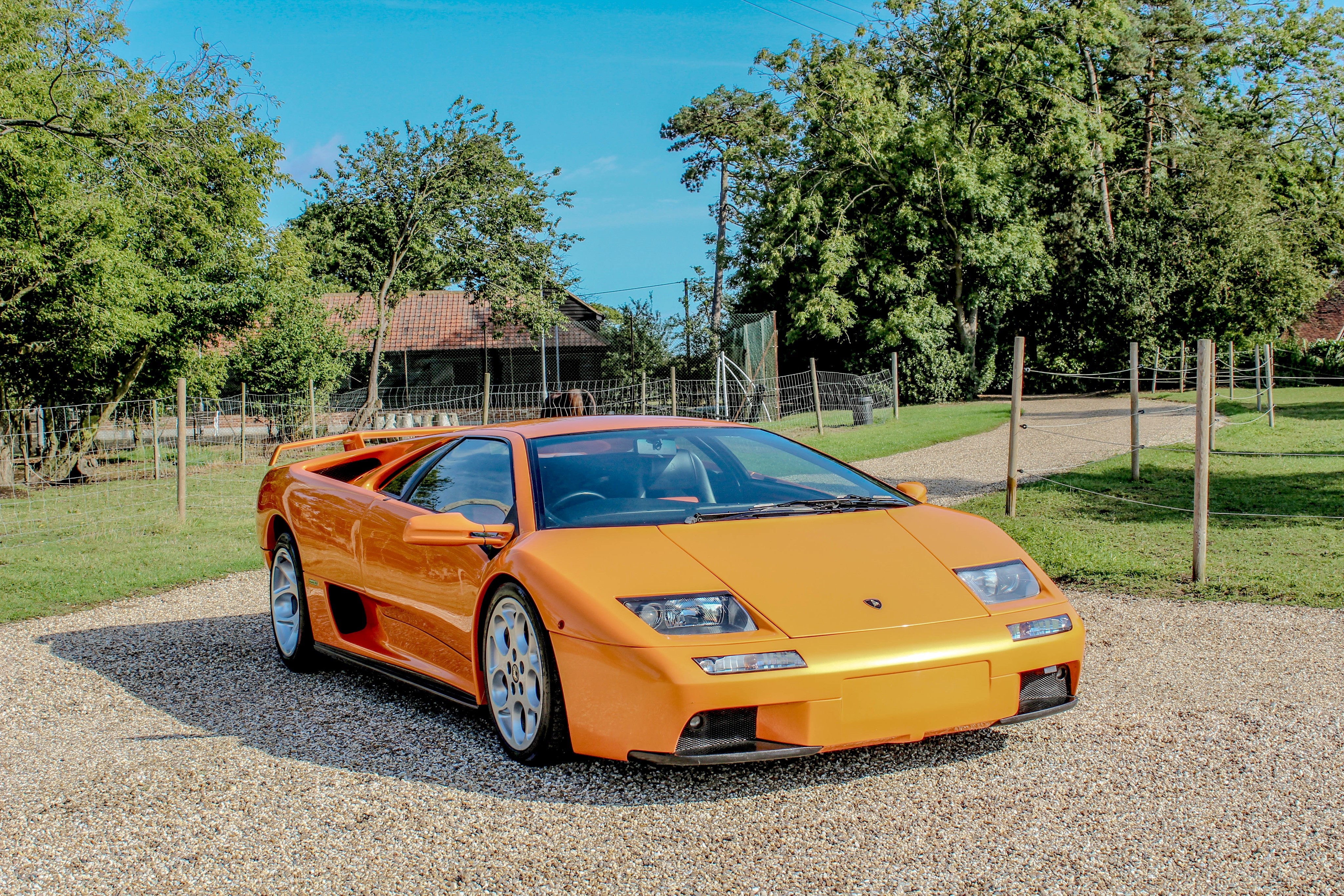 4K Lamborghini Diablo VT 6.0 Orange HD Wallpaper