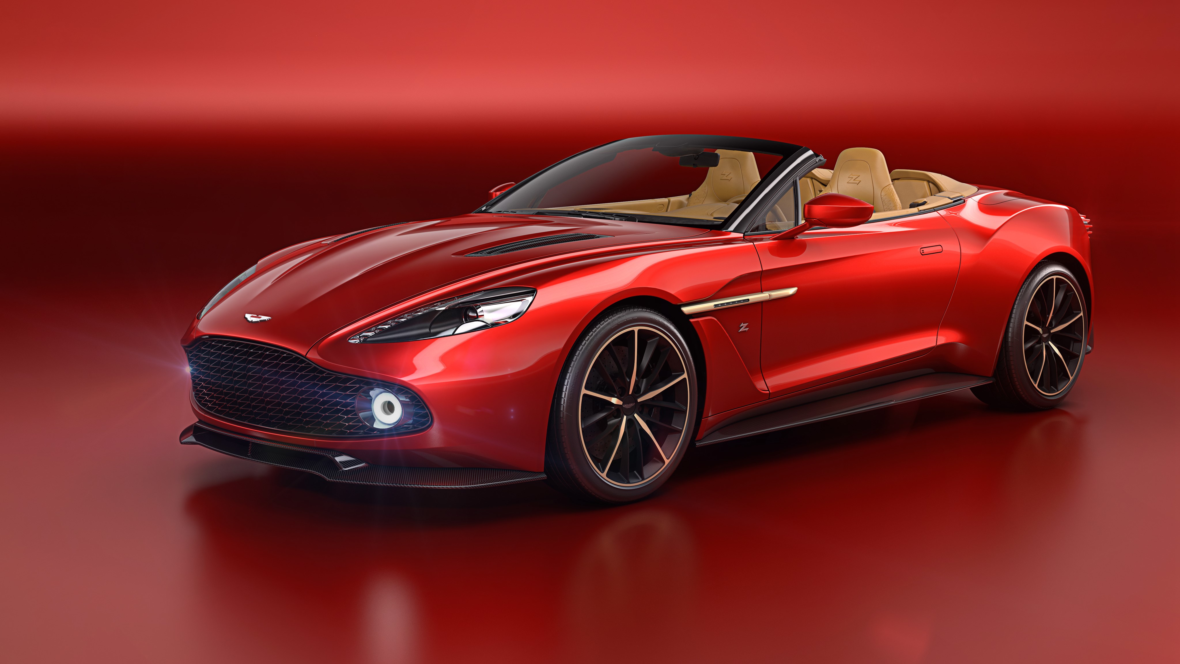 4K 2016 Vanquish Zagato Volante Aston Martin Cabriolet HD Wallpaper