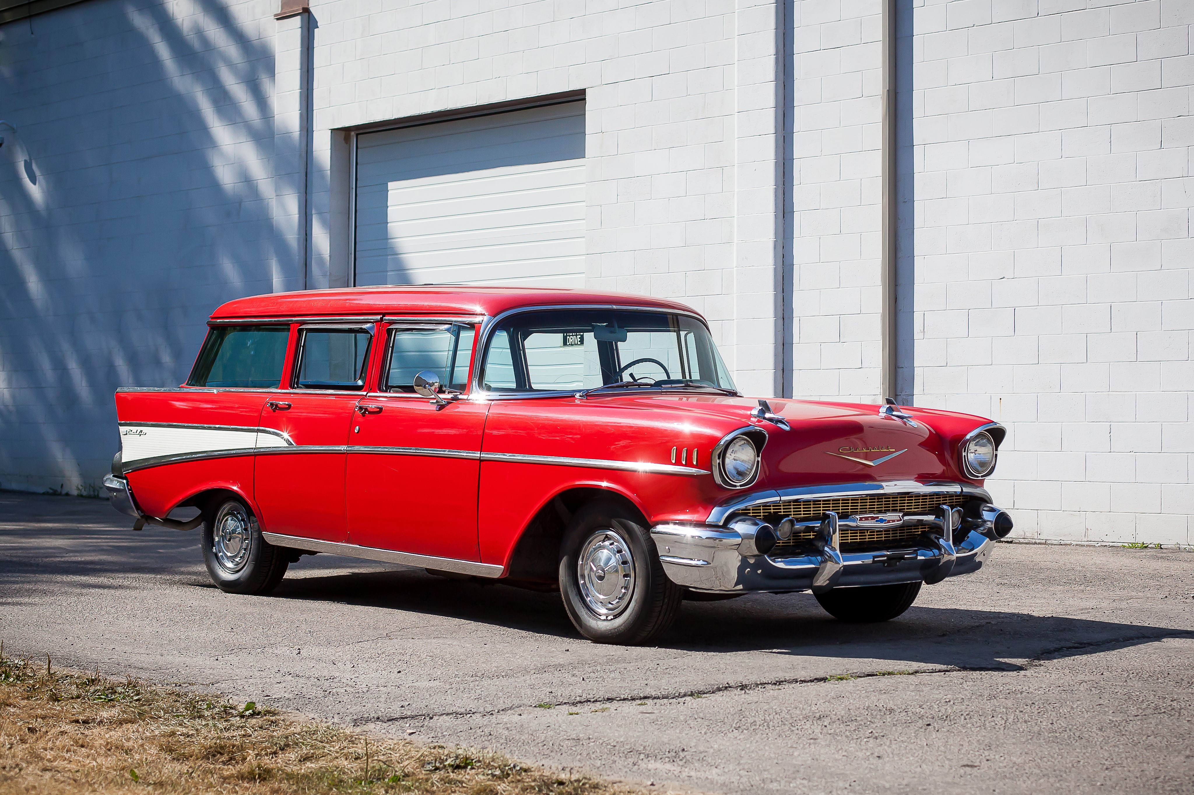 4K 1957 Chevrolet Bel Air Townsman HD Wallpaper