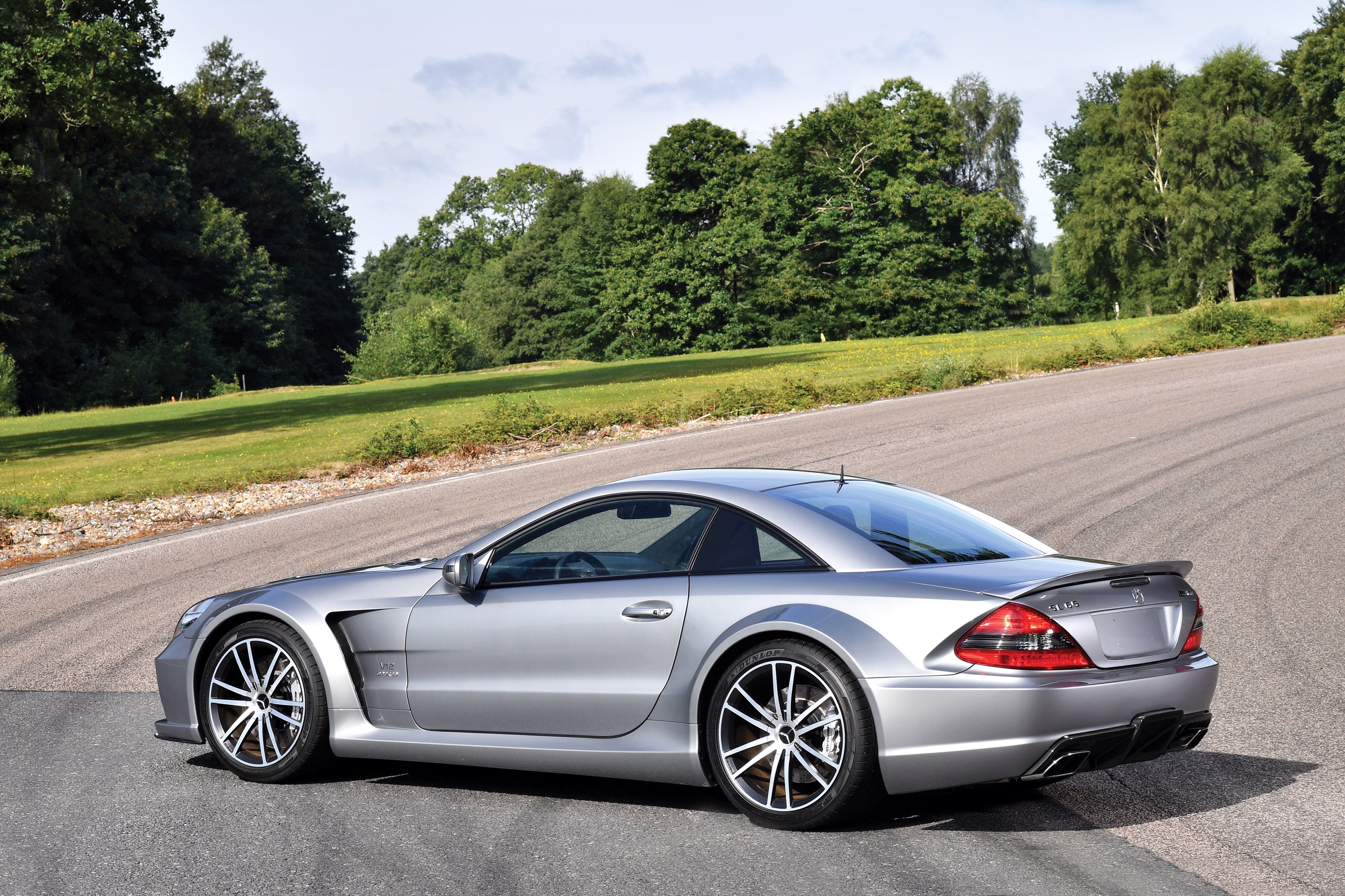 Silver Mercedes-Benz SL 65 AMG HD Wallpaper