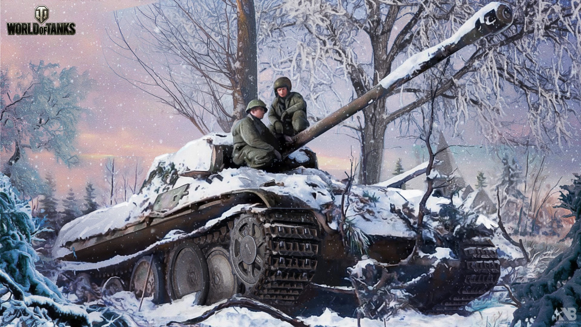 World of Tanks Pz.Kpfw. V Panther in Snow HD Wallpaper