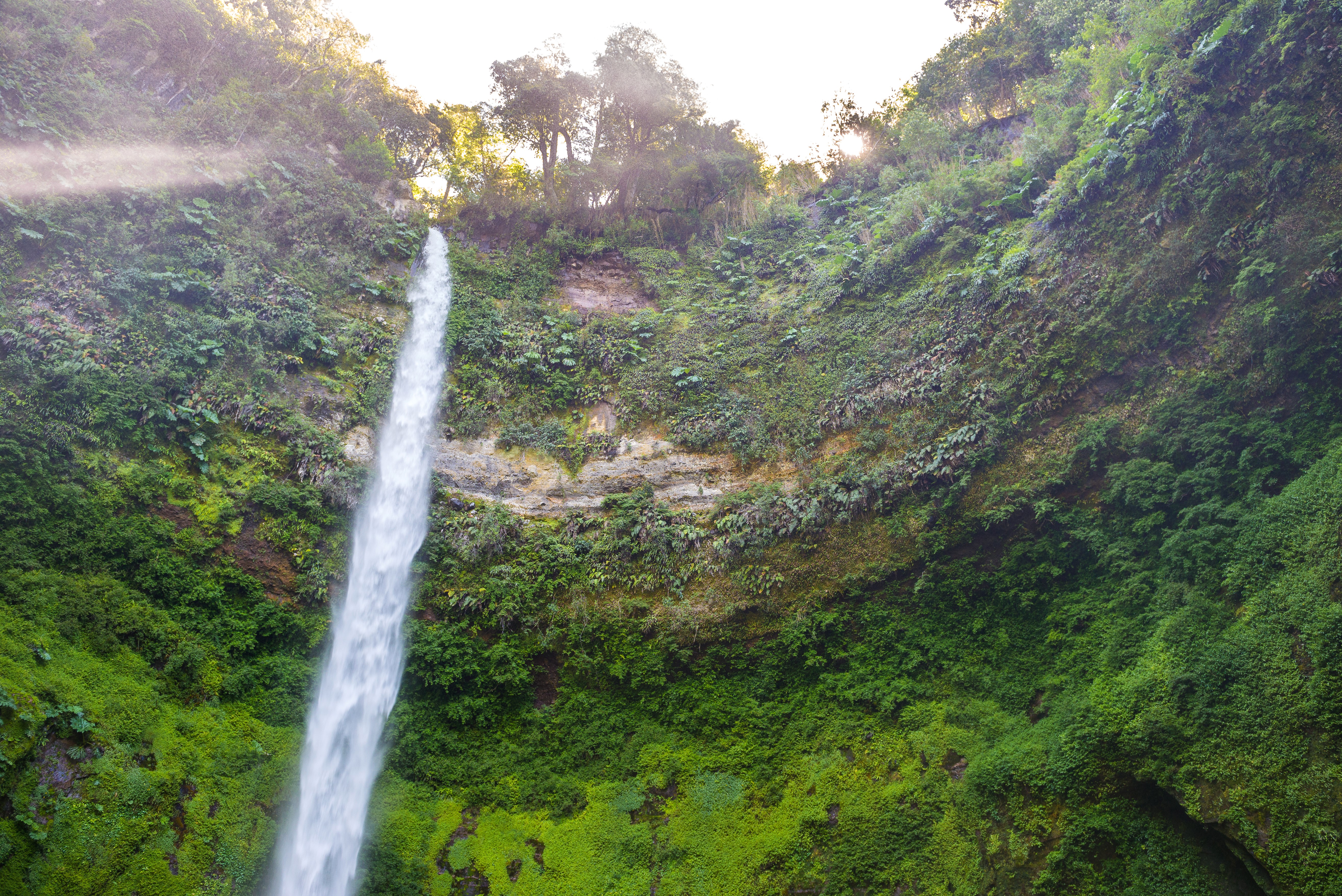 Waterfall in Conguillio National Park, Chile HD Wallpaper