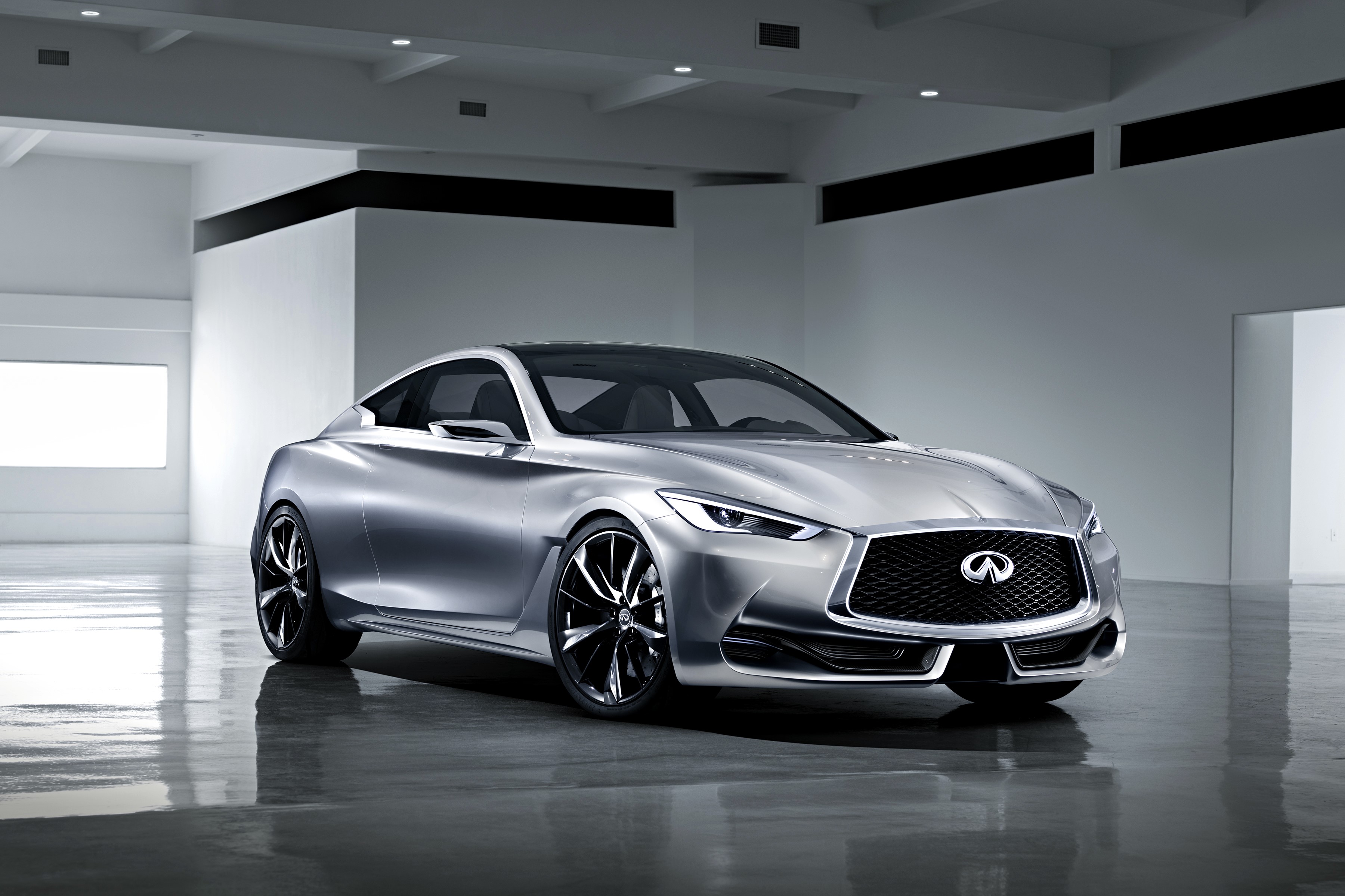Infiniti Q60 Silver Concept Car HD Wallpaper