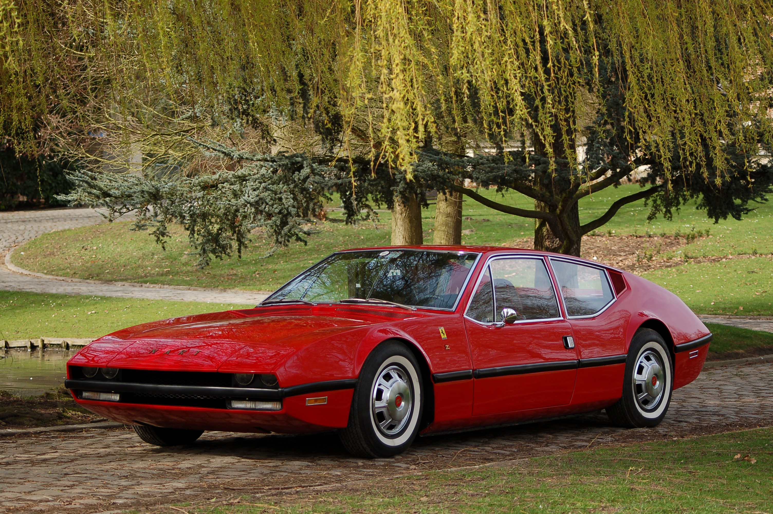 Red 1970 NART Zagato Ferrari HD Wallpaper