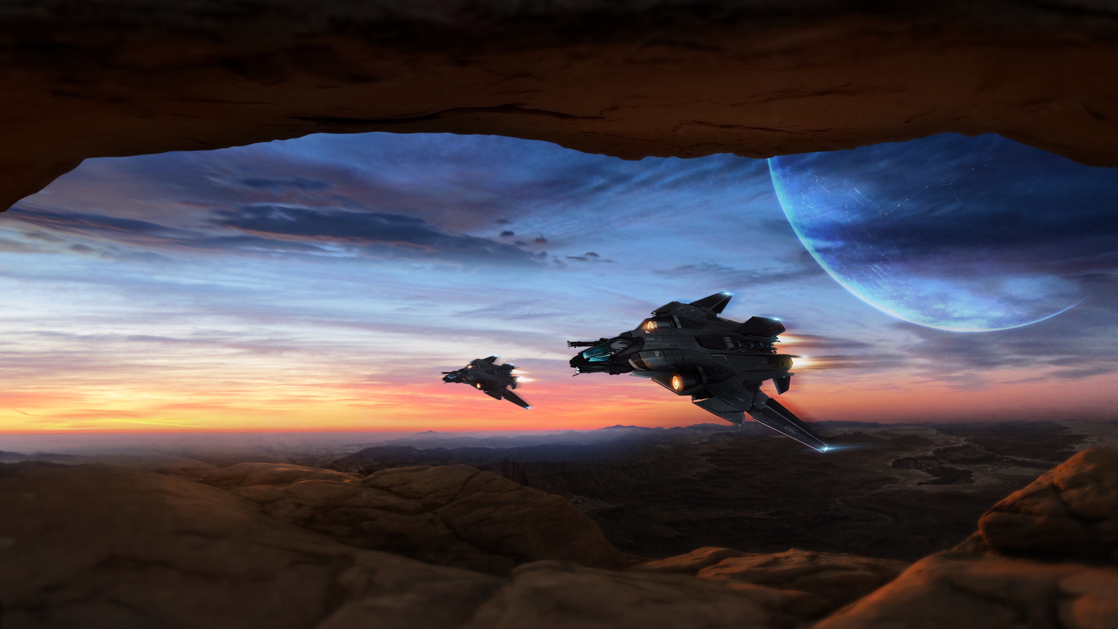 4K Star Citizen Ships HD Wallpaper