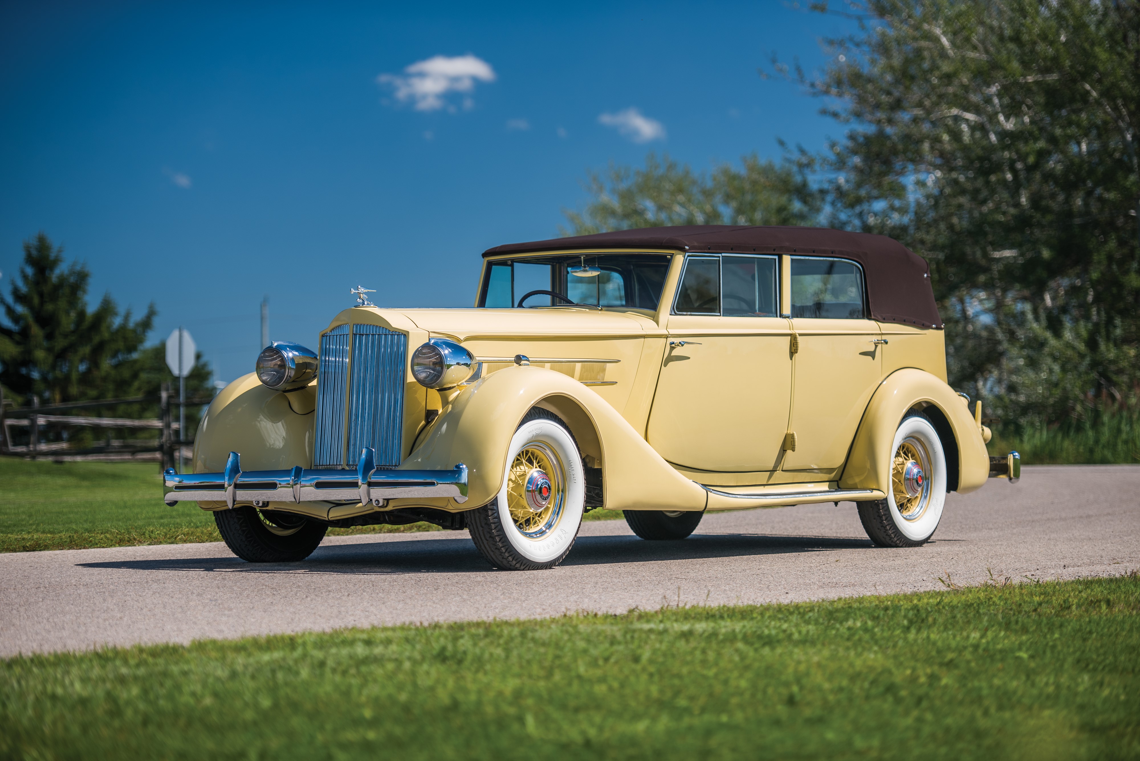 1935 Packard Eight Convertible Sedan RHD HD Wallpaper