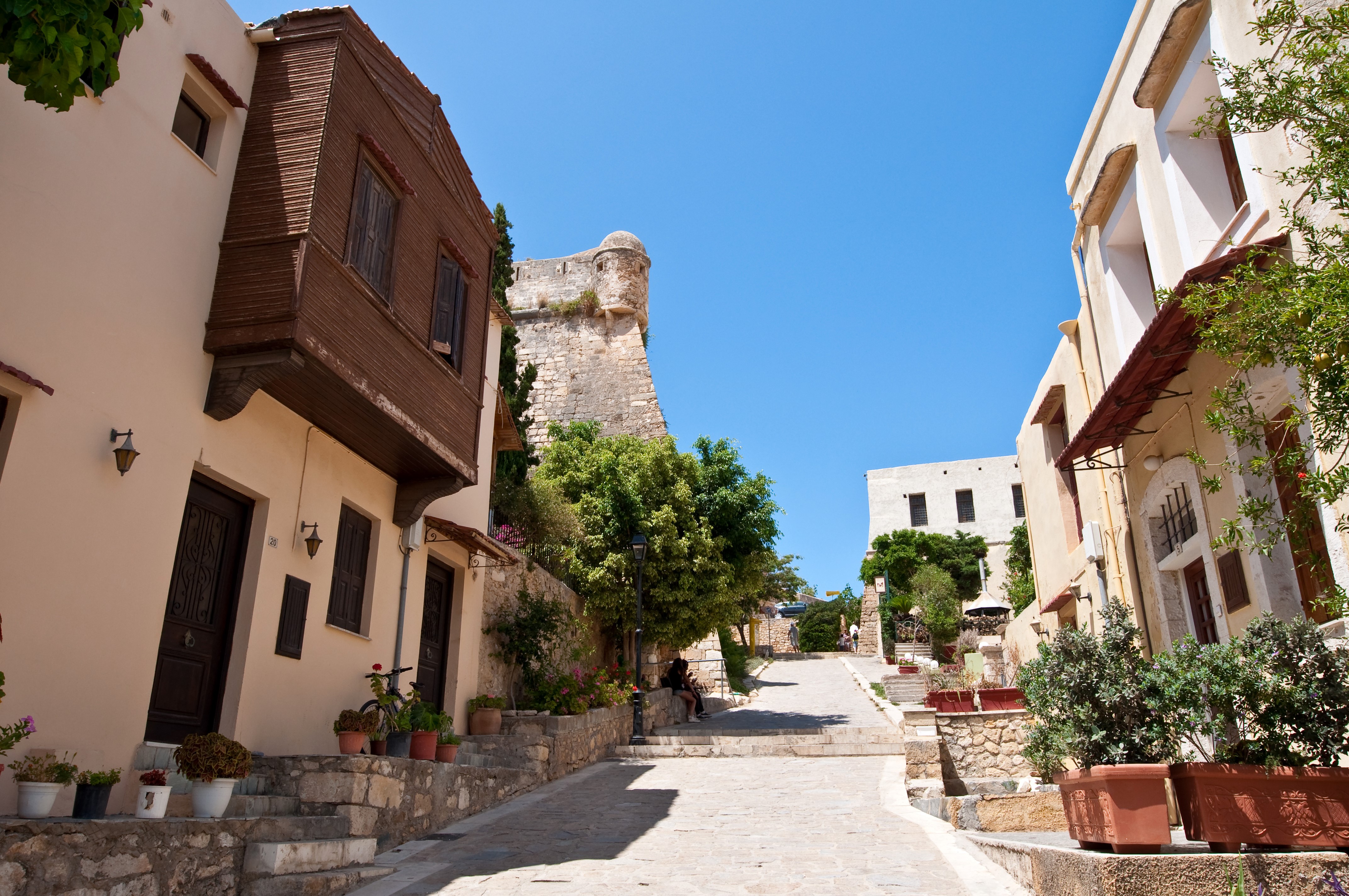 Street in Rethymno, Crete, Greece HD Wallpaper