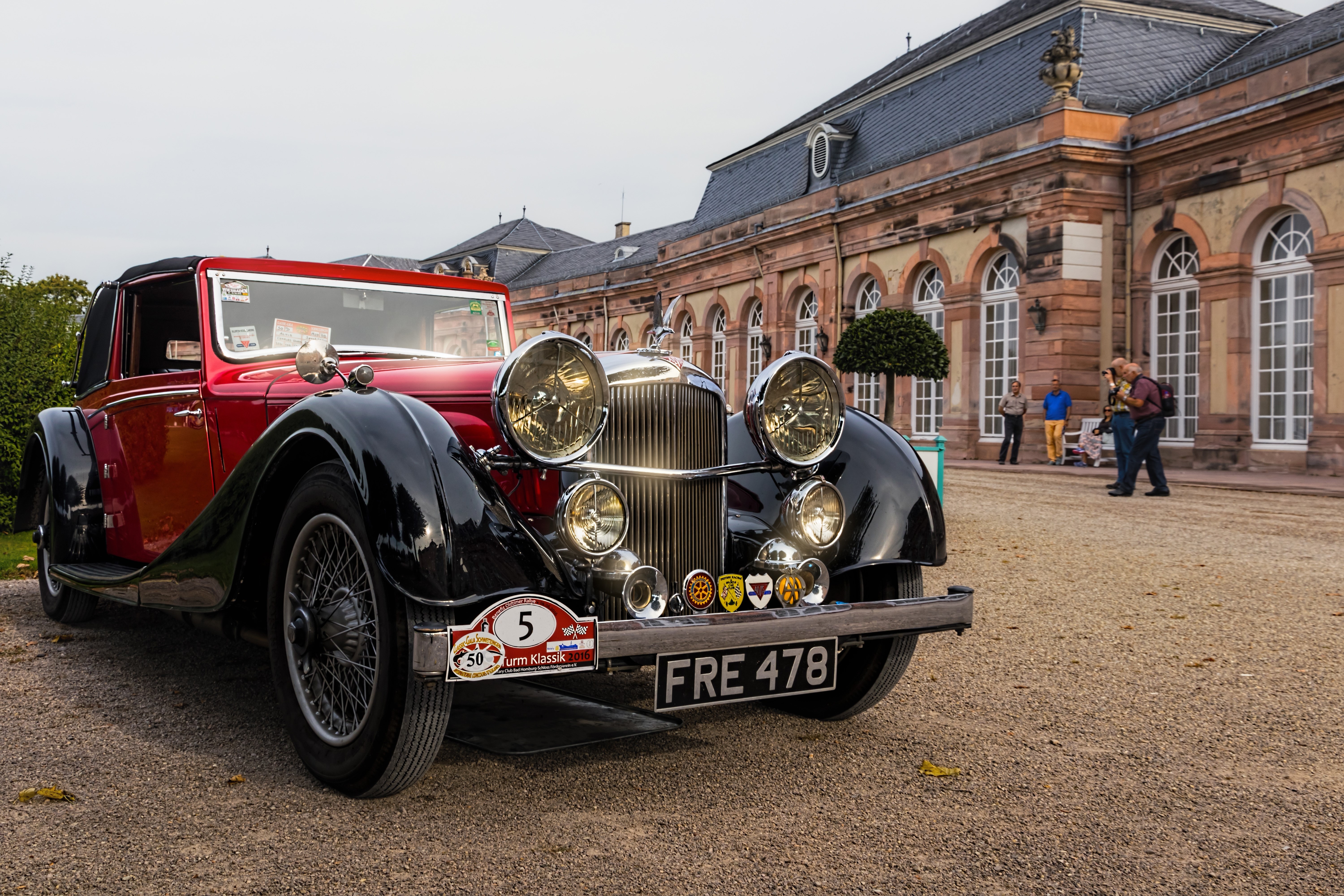 1937 Alvis Speed 25 at Schwetzingen Palace HD Wallpaper