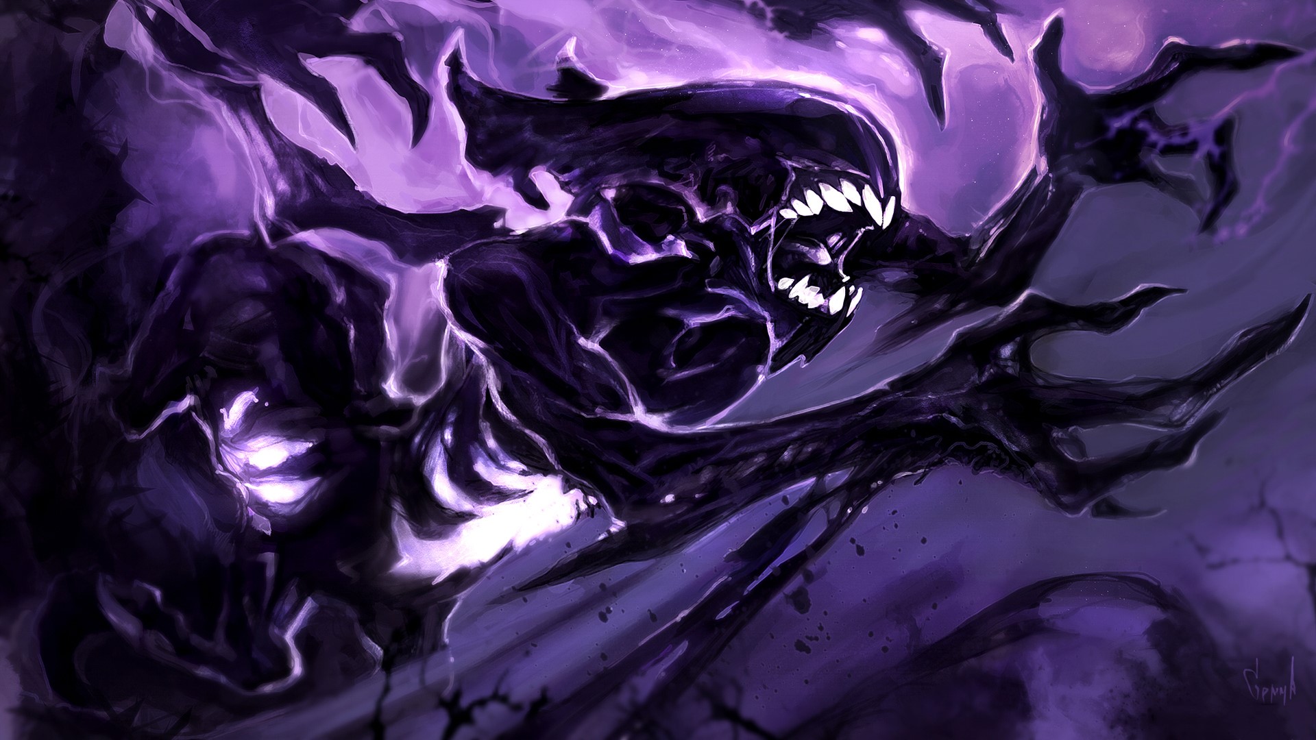 Bane from DOTA 2, a purple monster HD Wallpaper