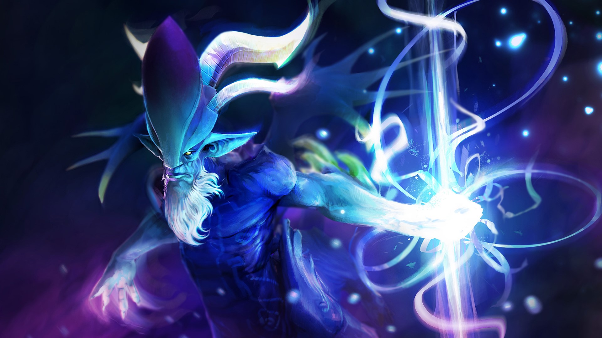 Leshrac from DOTA 2 casting a spell HD Wallpaper