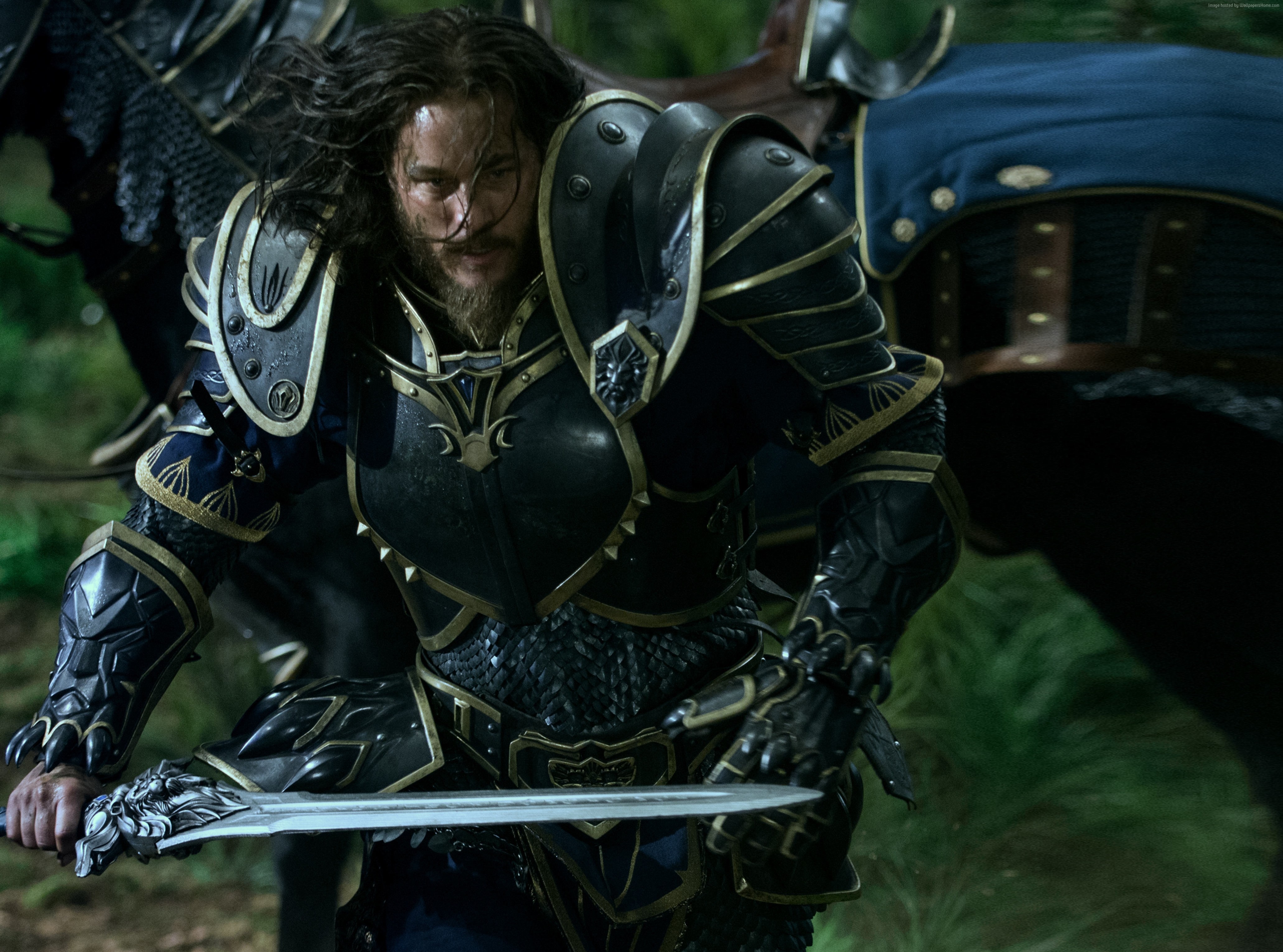 4K Warcraft Warrior with Sword and Armor HD Wallpaper