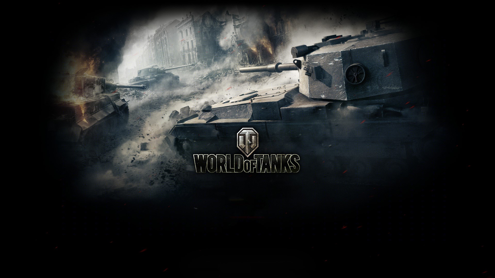 World of Tanks game art with tanks in battle HD Wallpaper