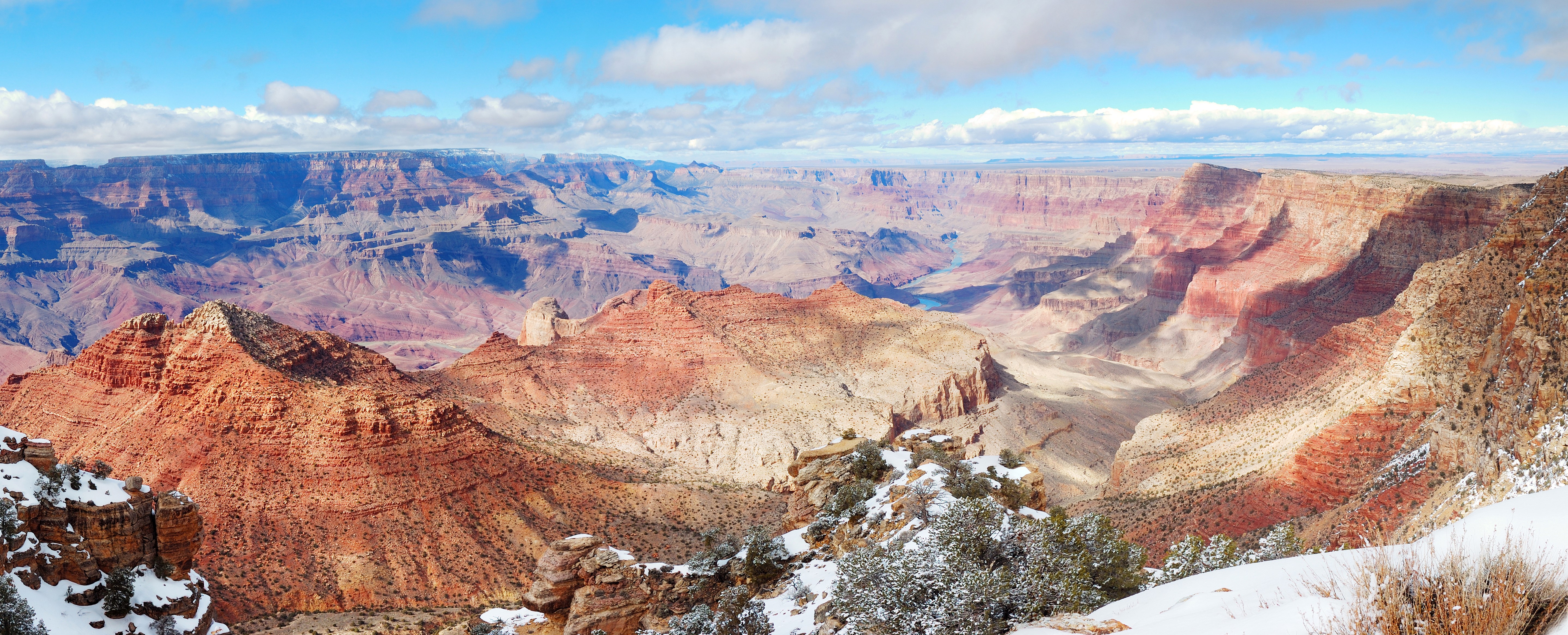 Grand Canyon National Park with Snow HD Wallpaper