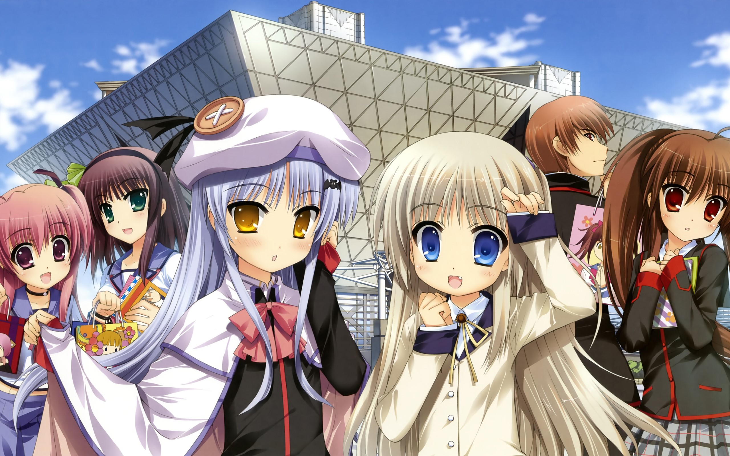 Angel Beats! Schoolgirls in Uniform HD Wallpaper
