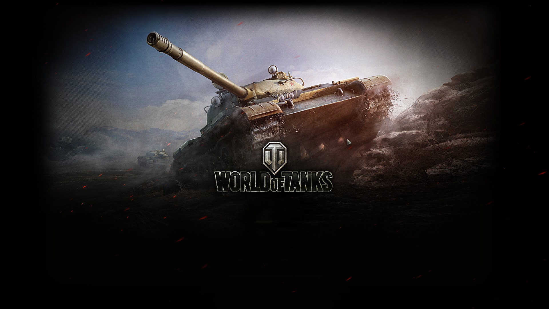 World of Tanks game logo with a tank HD Wallpaper