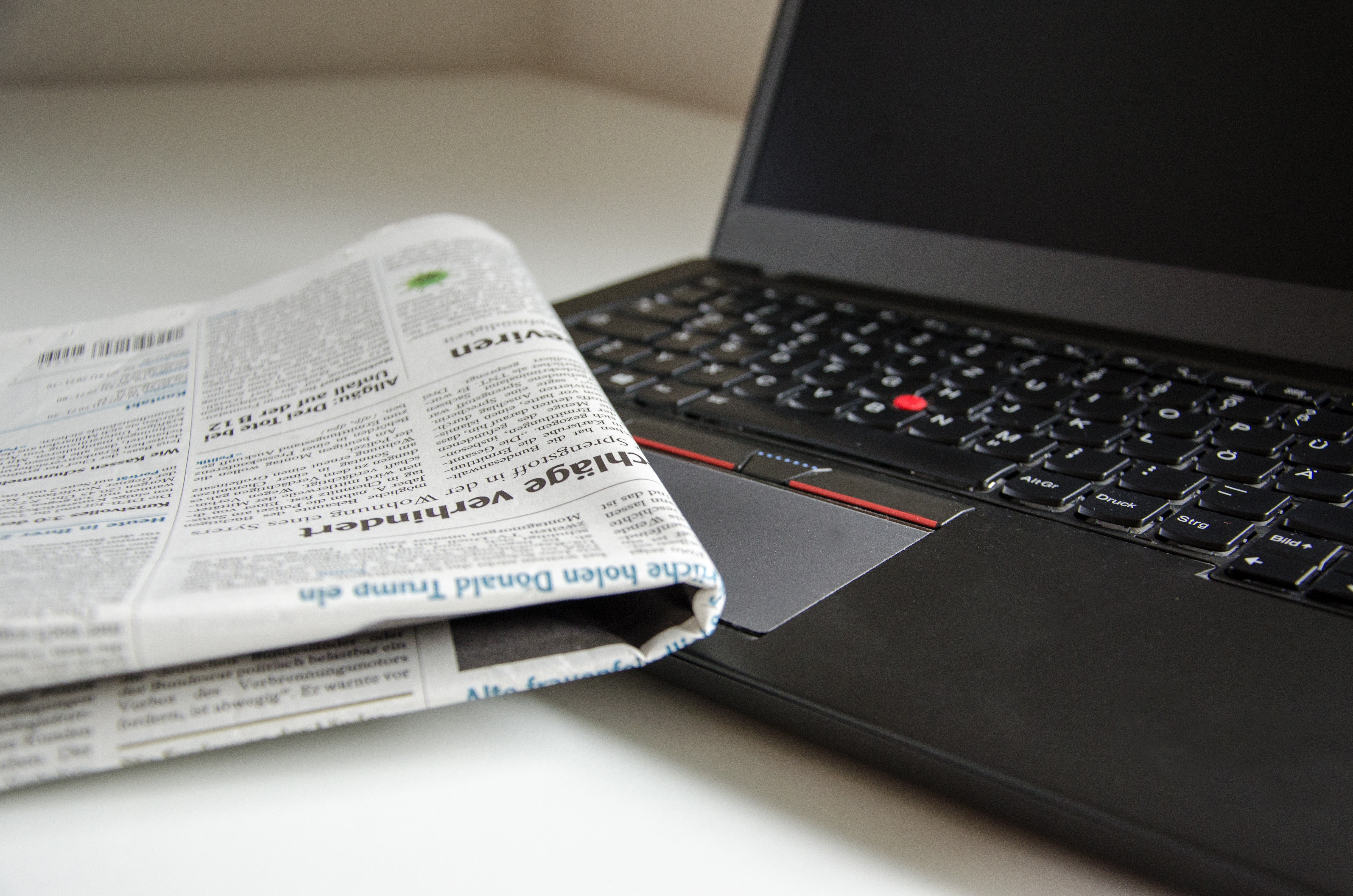 Newspaper and Laptop HD Wallpaper