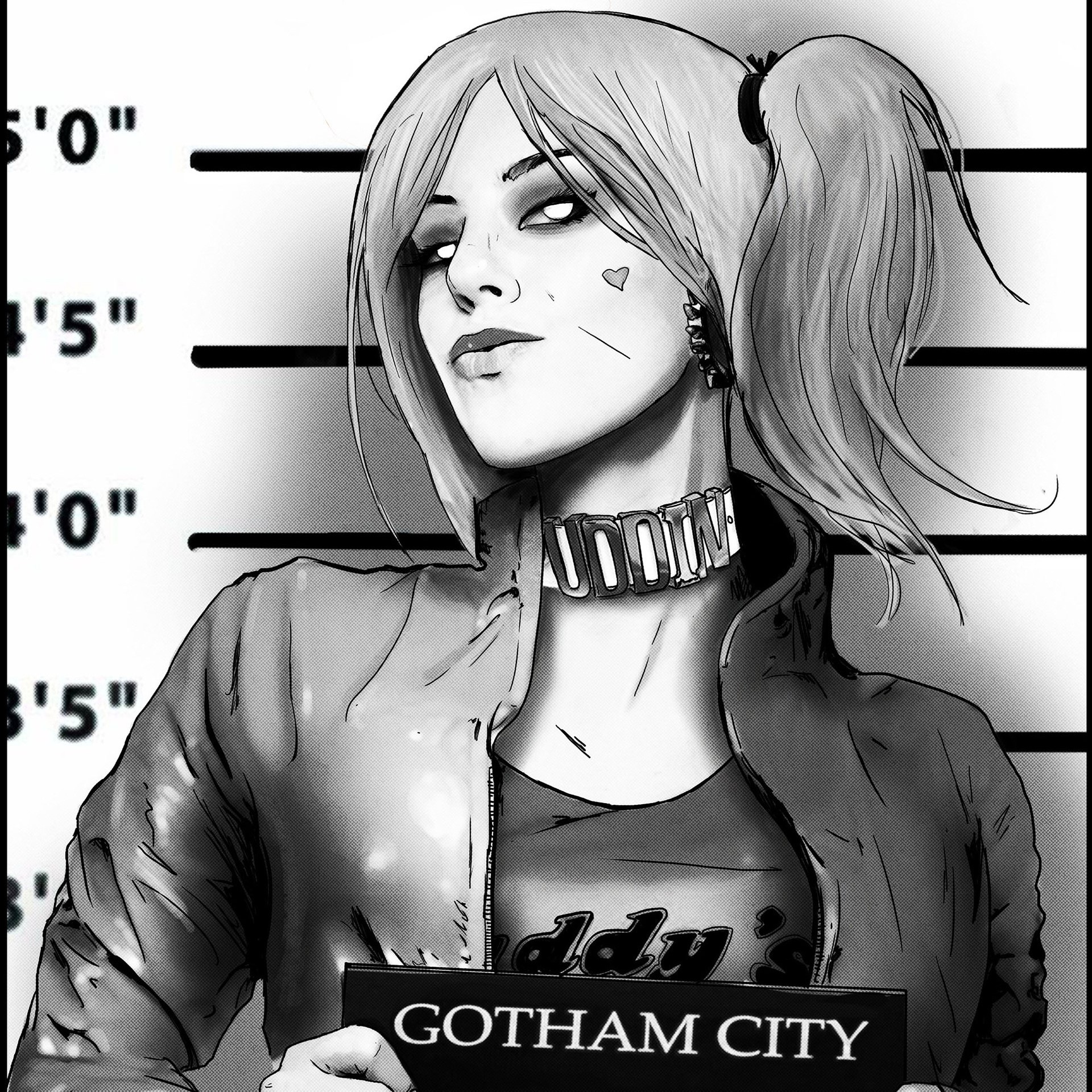 Harley Quinn from Suicide Squad Mugshot HD Wallpaper