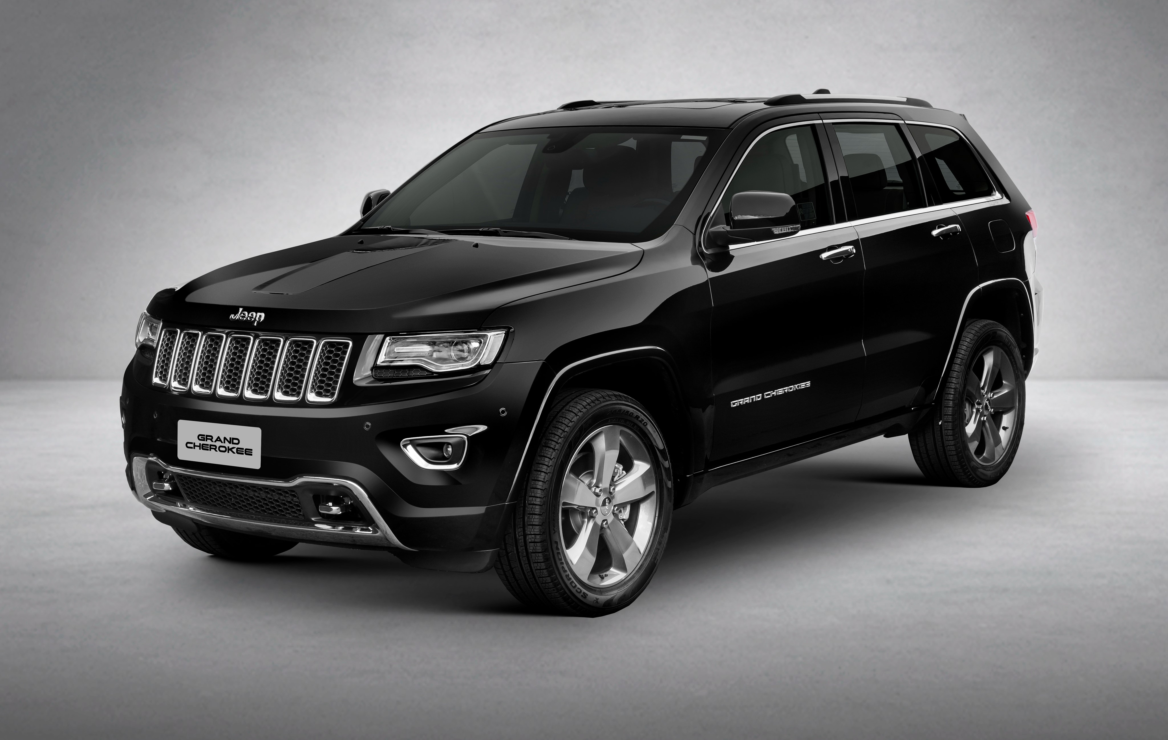 Black Jeep Grand Cherokee Overland Latam HD Wallpaper