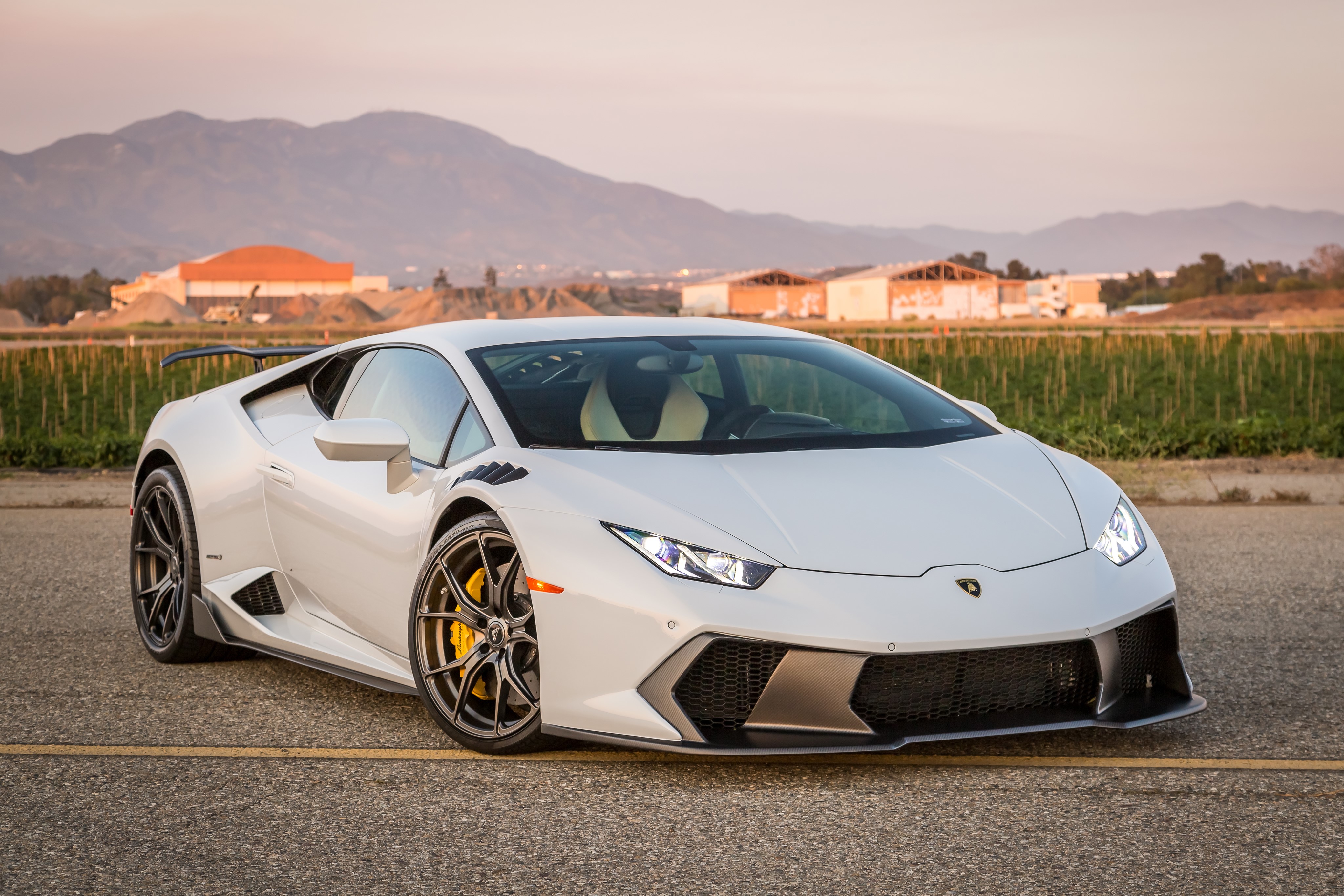 White Lamborghini Huracan Novara by Vorsteiner HD Wallpaper
