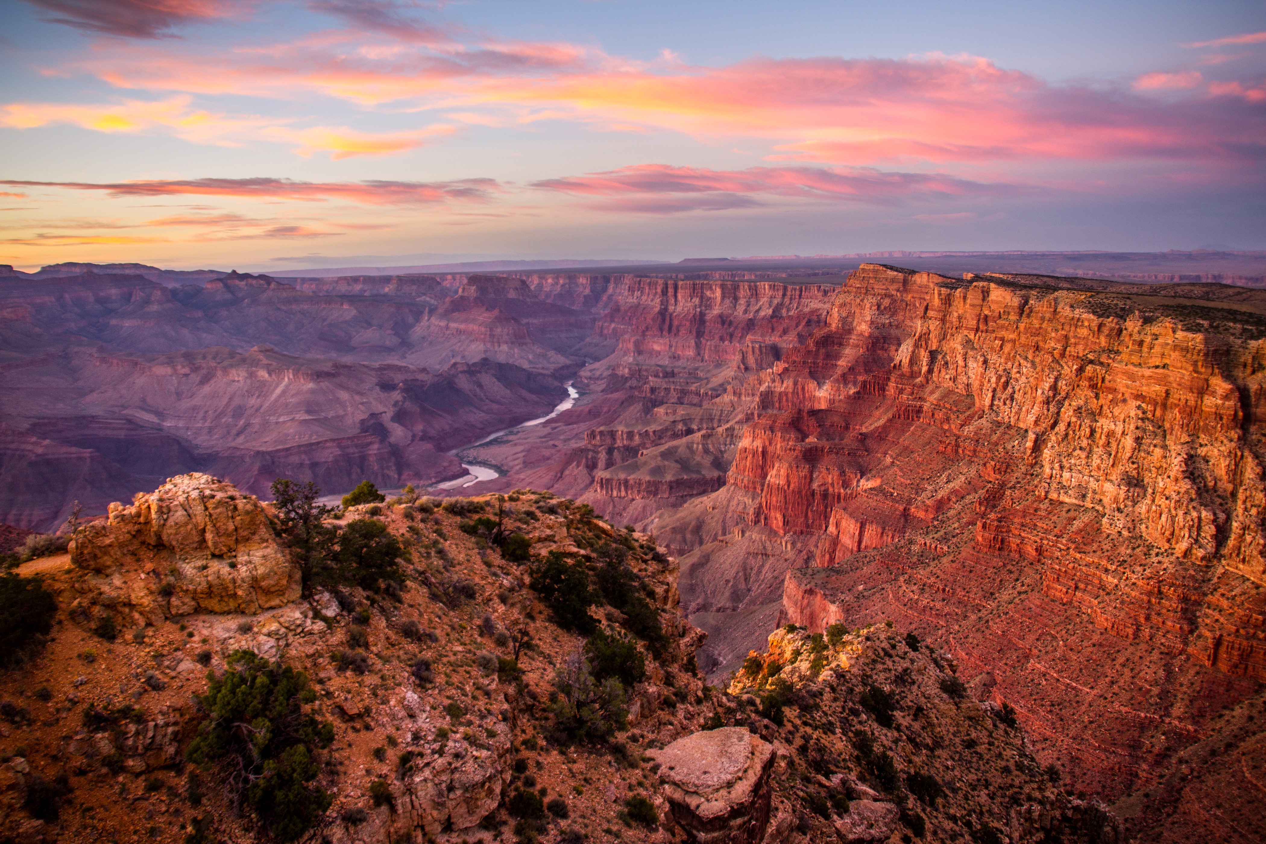 Grand Canyon National Park at Sunset HD Wallpaper