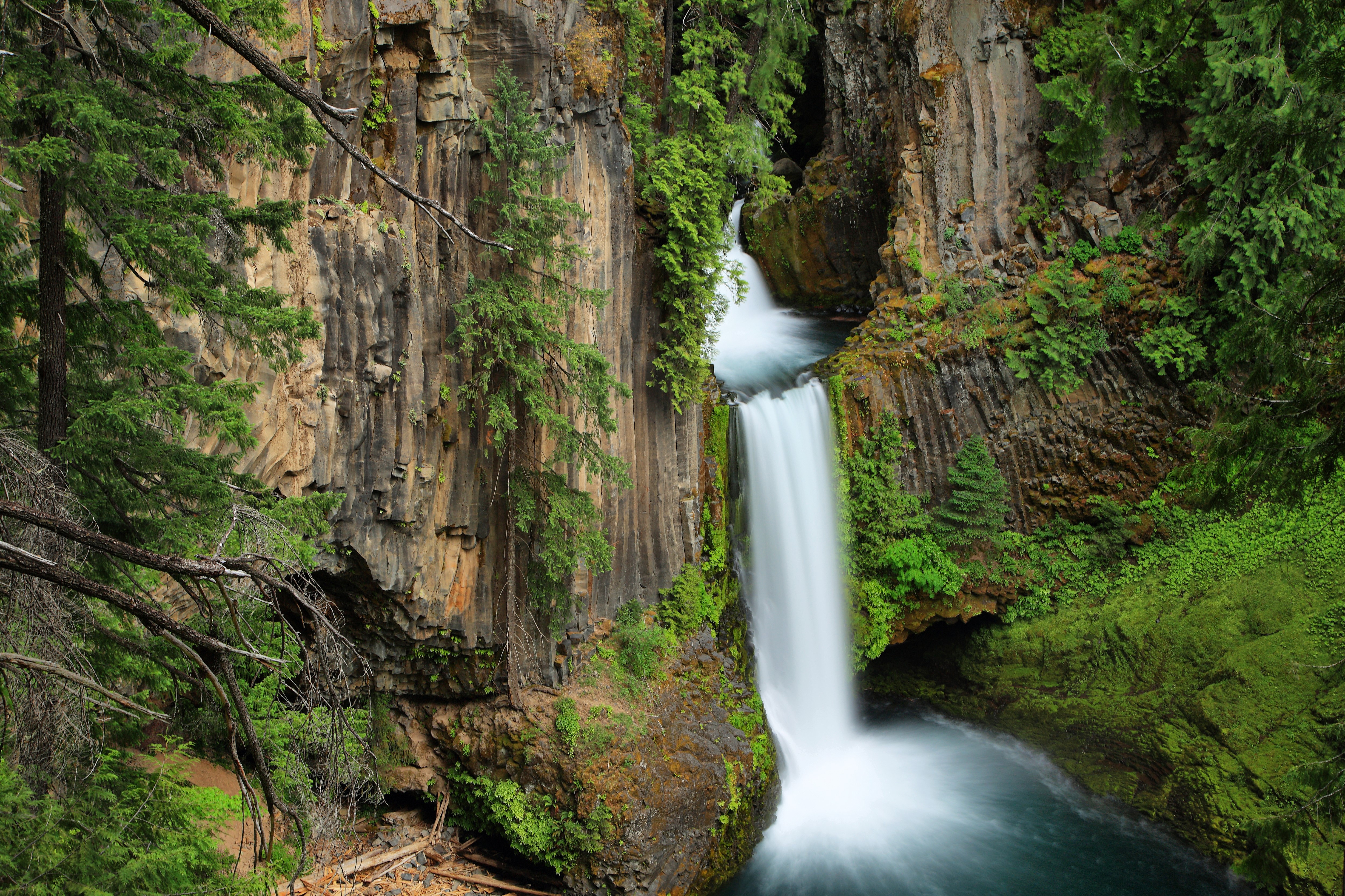 Toketee Falls Oregon USA HD Wallpaper