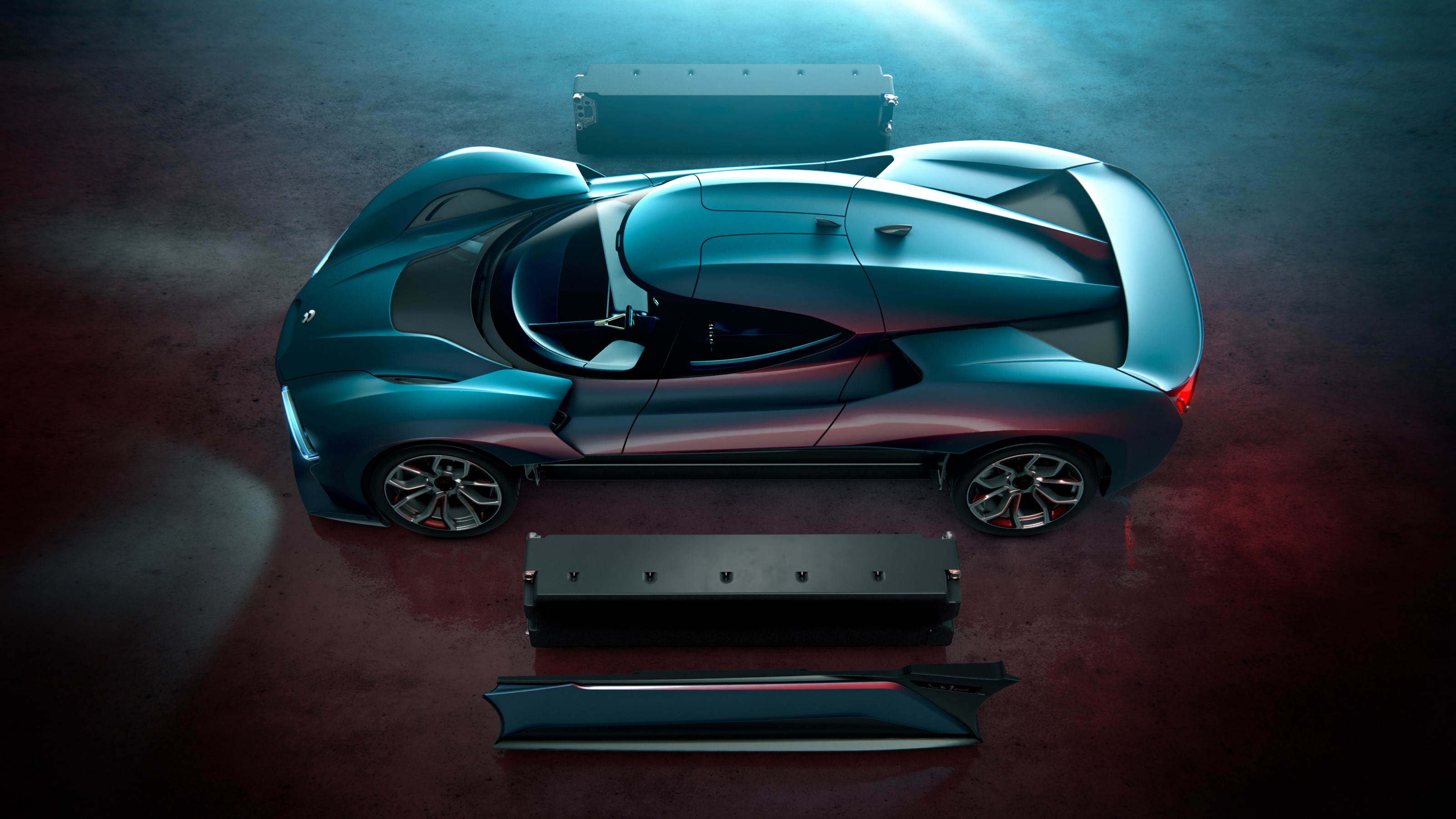 2017 NIO EP9 electric supercar with battery packs HD Wallpaper