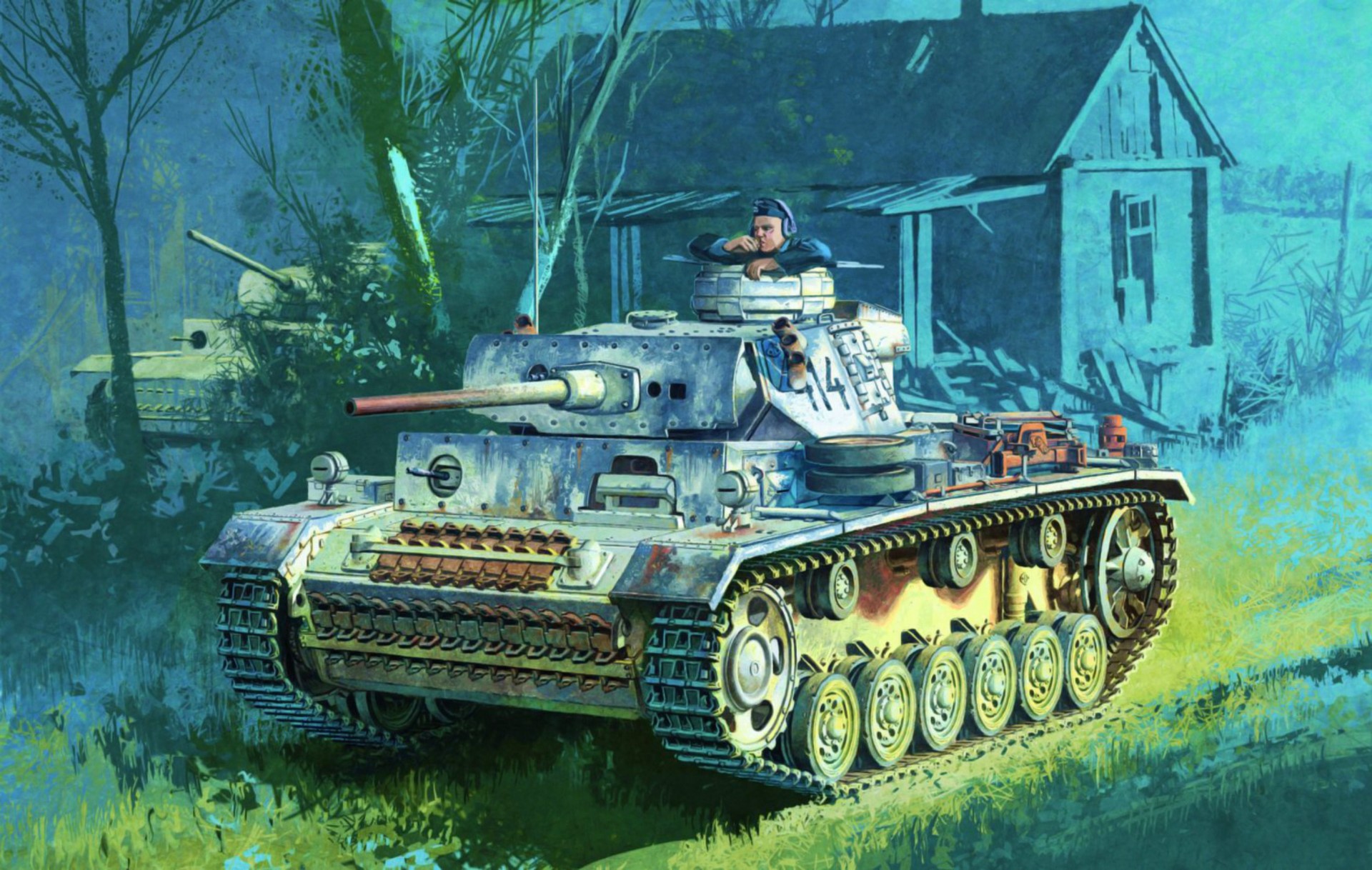 German Panzerkampfwagen III Tank in Rural Setting HD Wallpaper