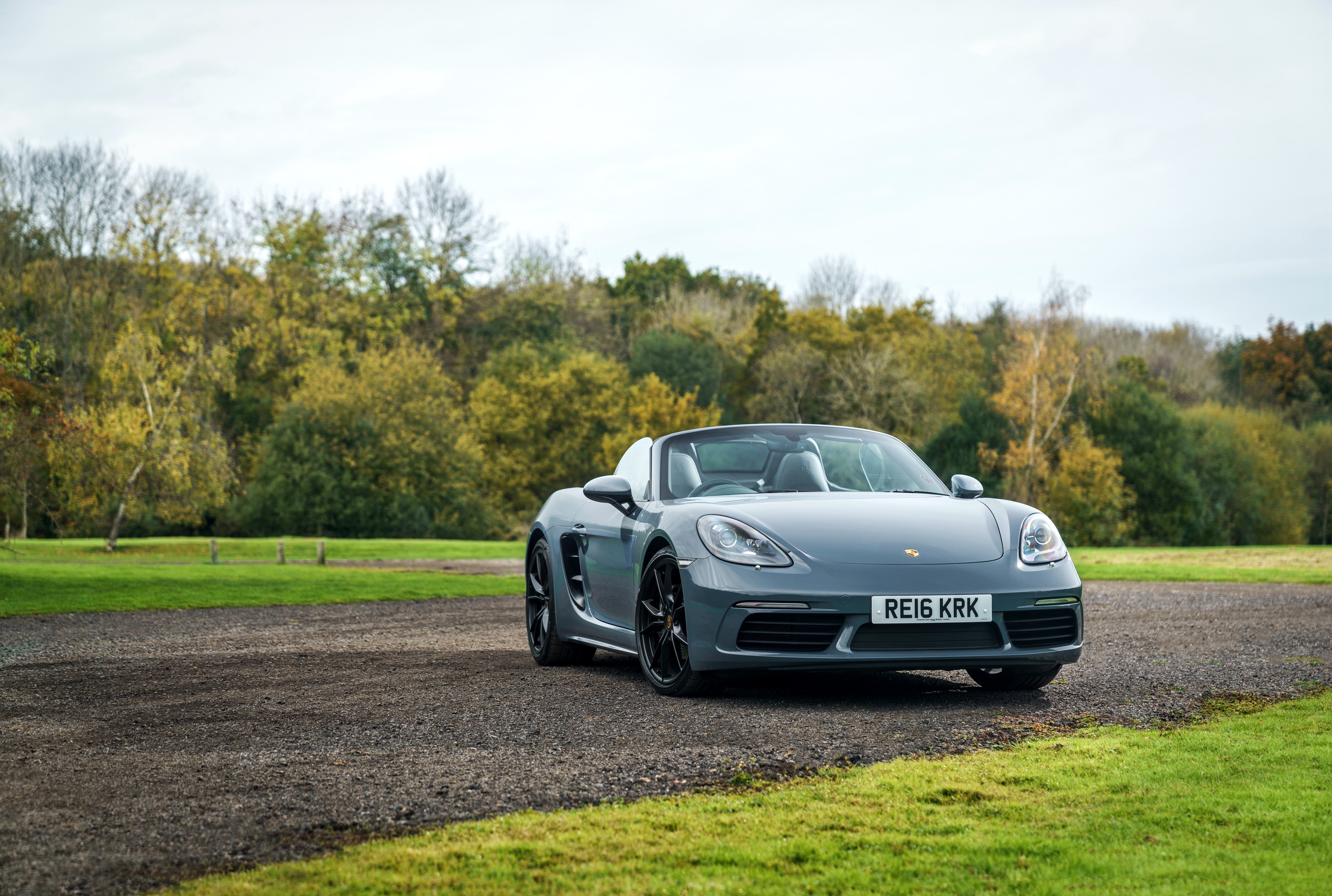Grey 2016 Porsche 718 Boxster Cabriolet HD Wallpaper