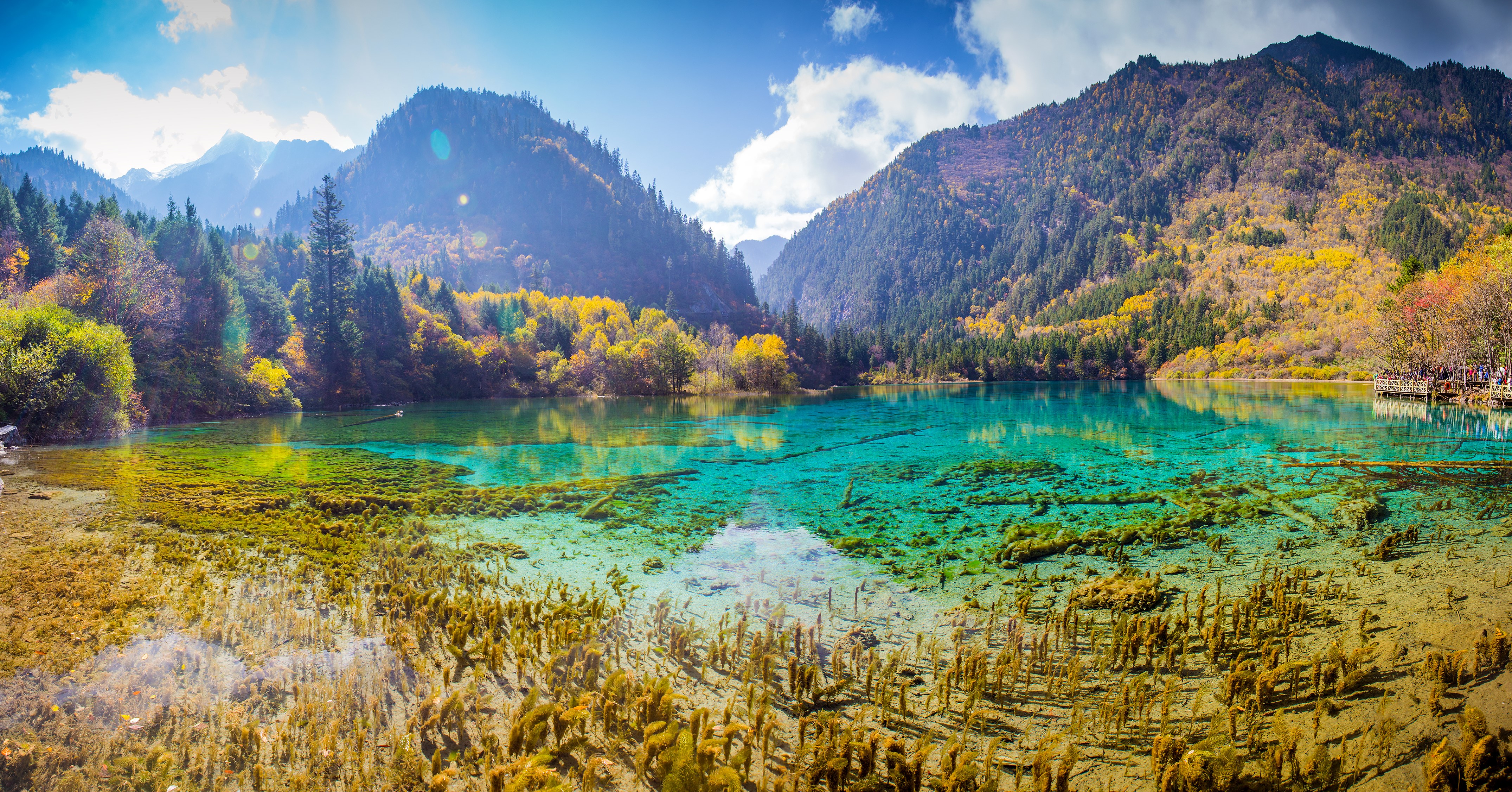 Autumn Scenery of Jiuzhaigou Park in China HD Wallpaper