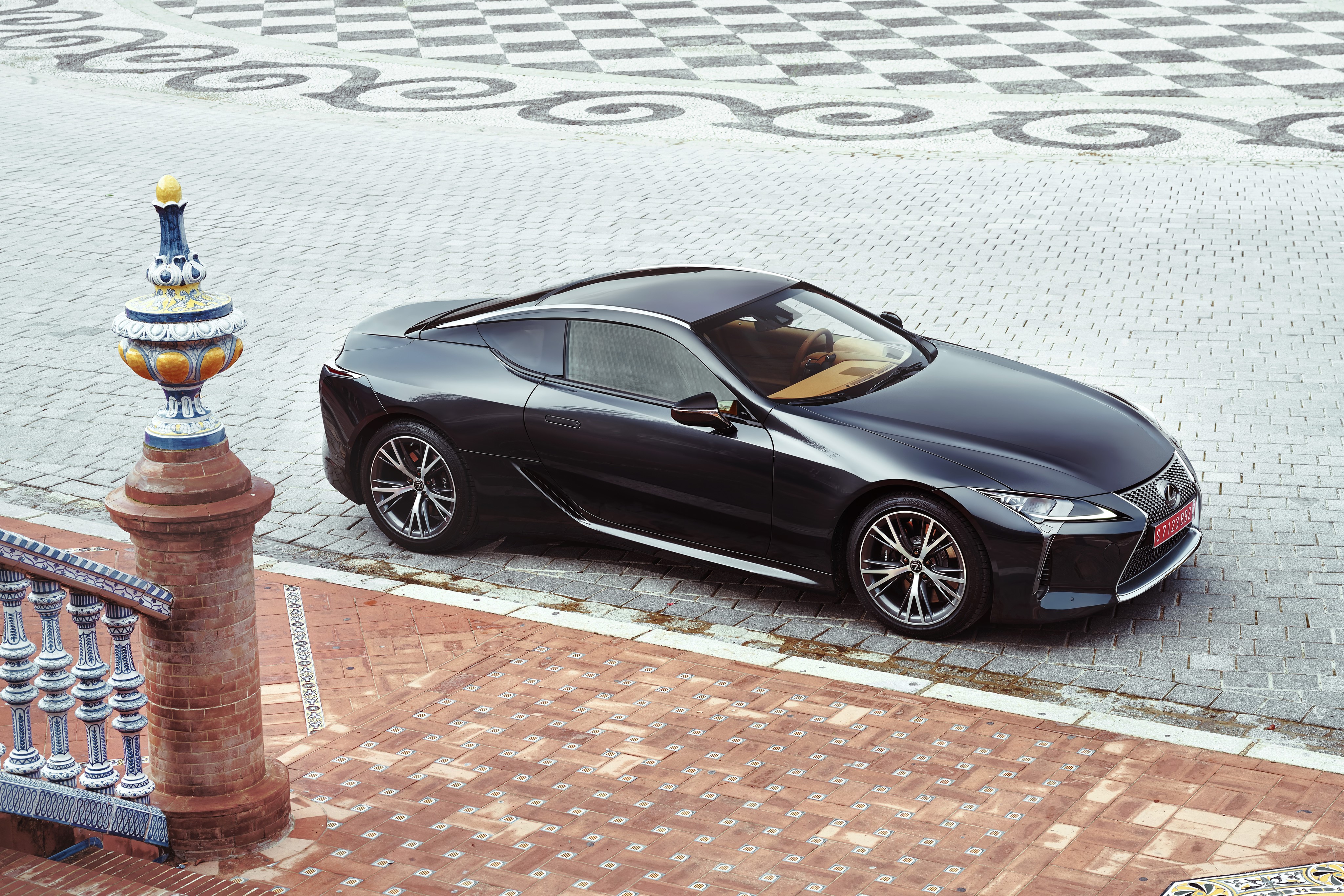 4K Lexus LC 500 EU-spec in Black Metallic HD Wallpaper