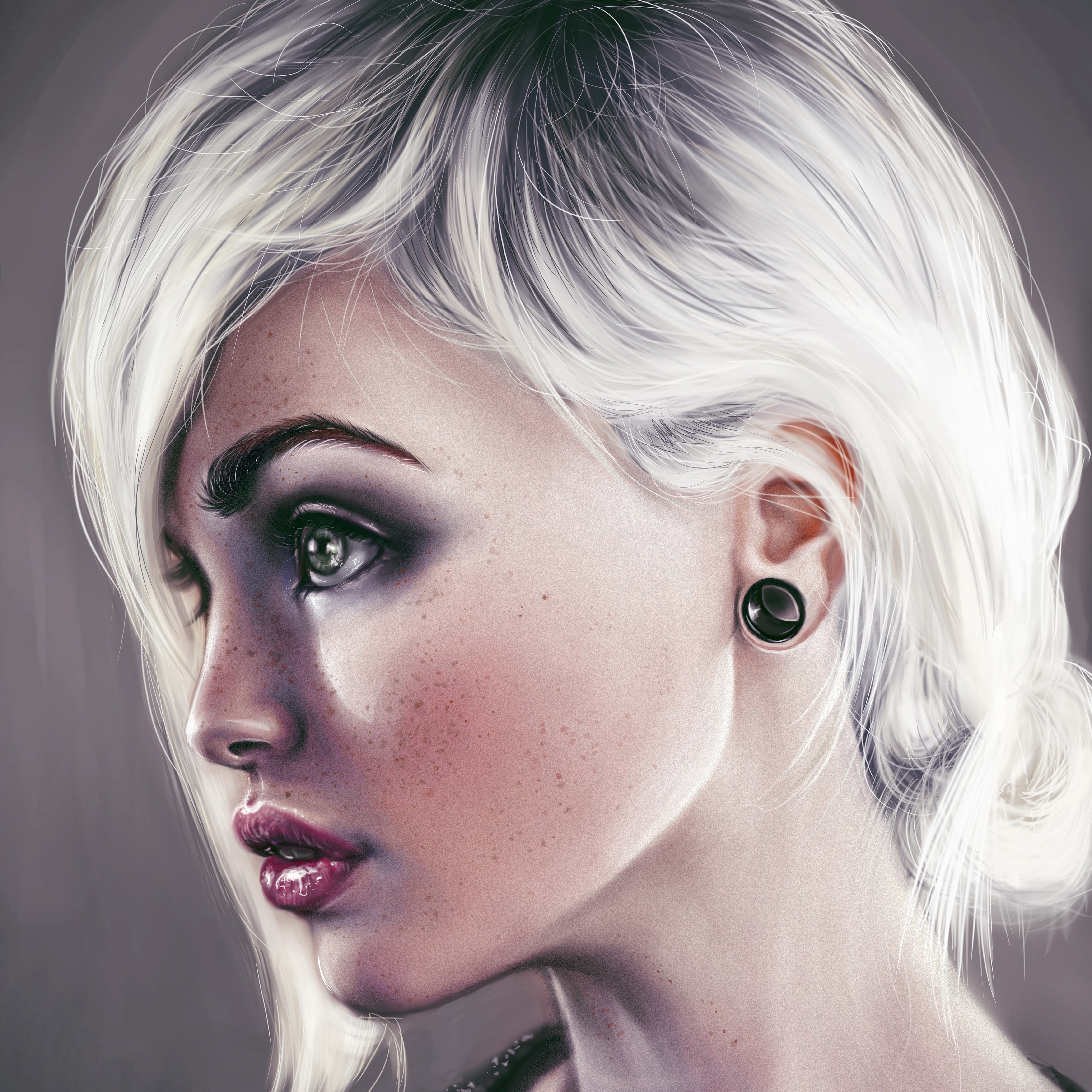 4K Painting of Blonde Girl Devon Jade HD Wallpaper