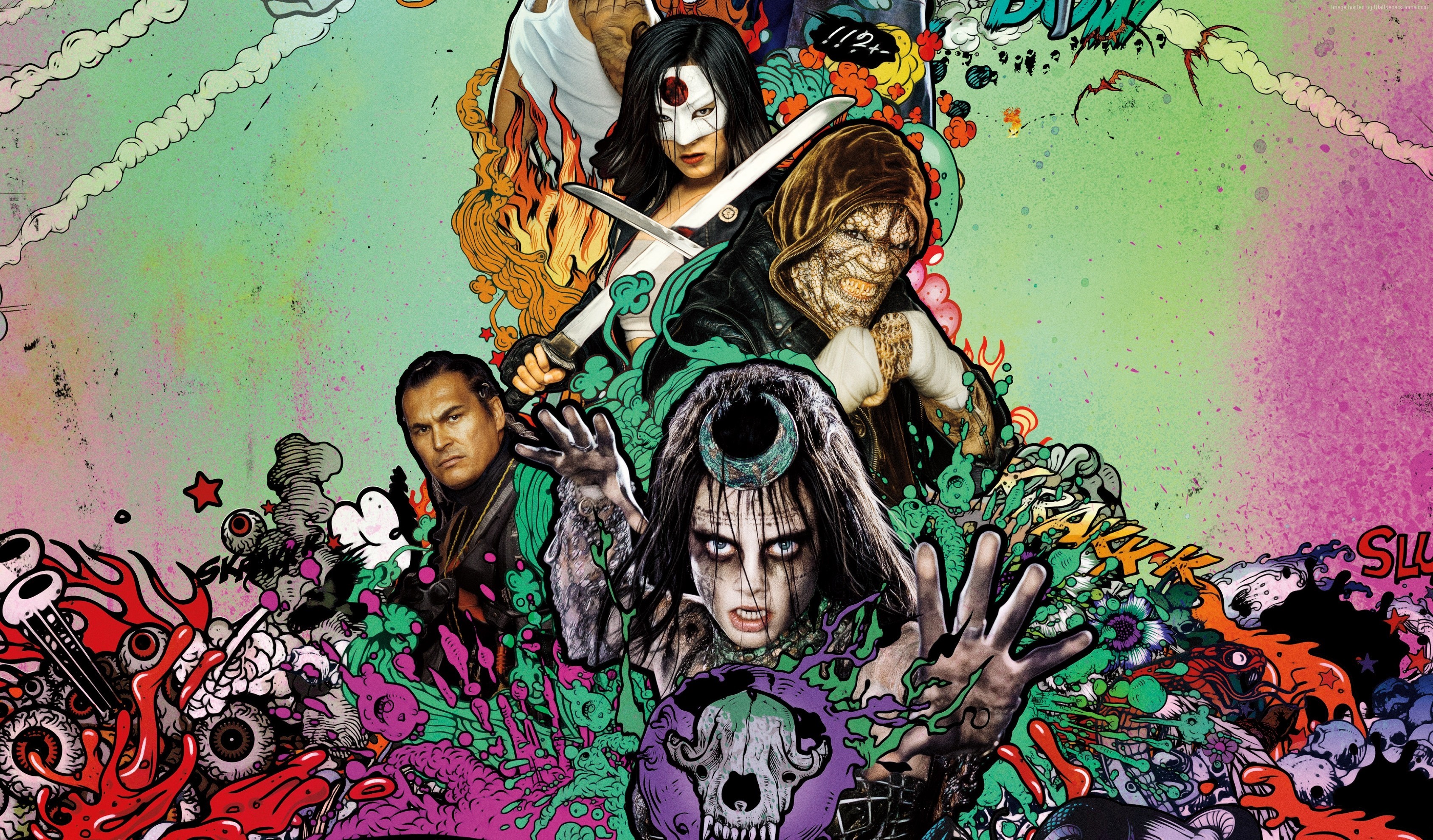 Suicide Squad 2016 characters collage HD Wallpaper