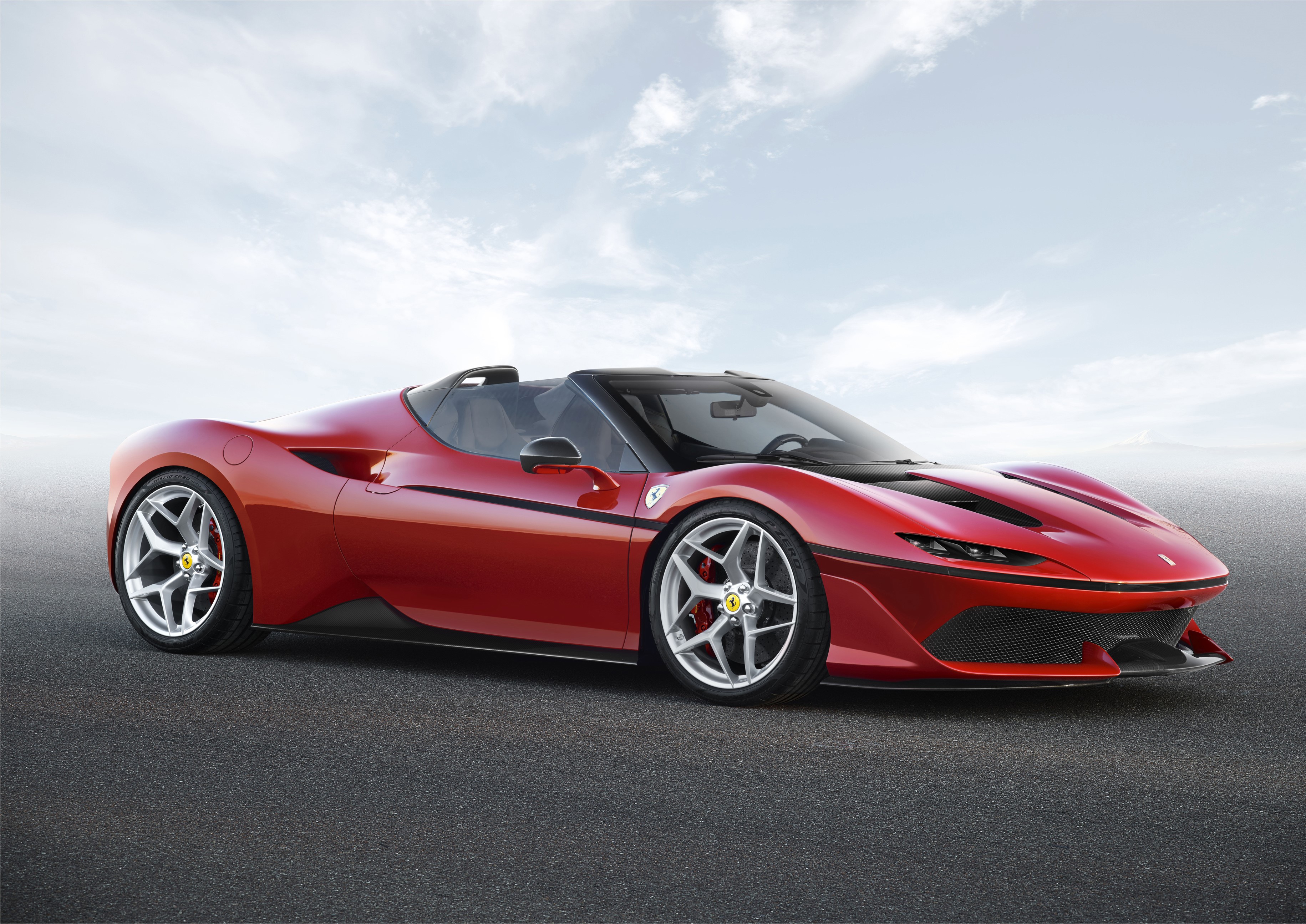 Red Ferrari J50 Convertible Sports Car HD Wallpaper