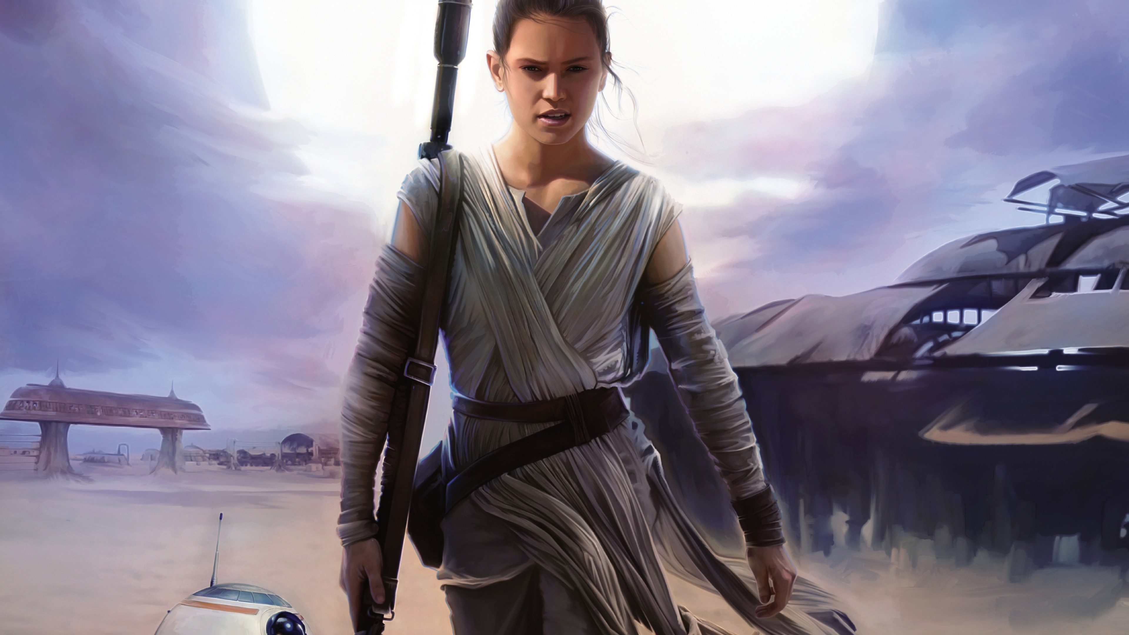Rey from Star Wars: The Force Awakens HD Wallpaper