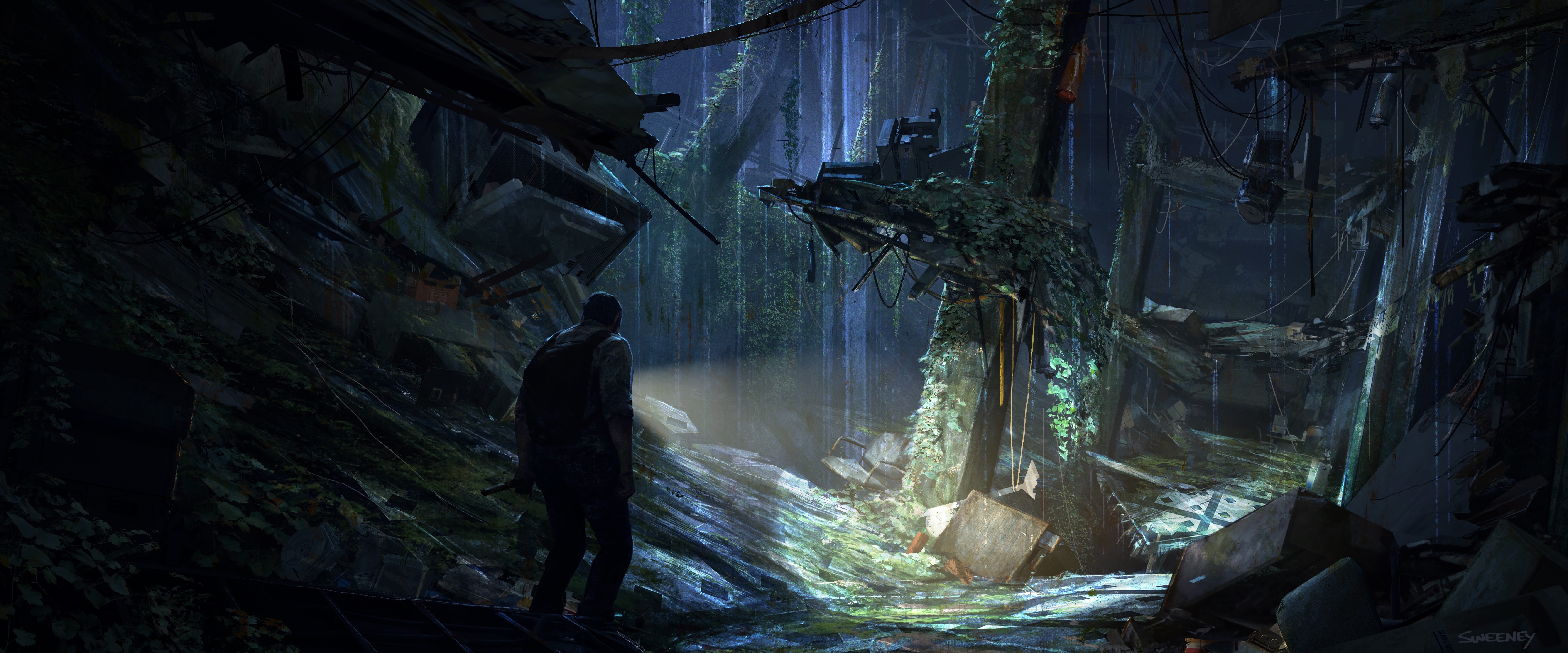 Joel from The Last of Us in a ruined forest HD Wallpaper