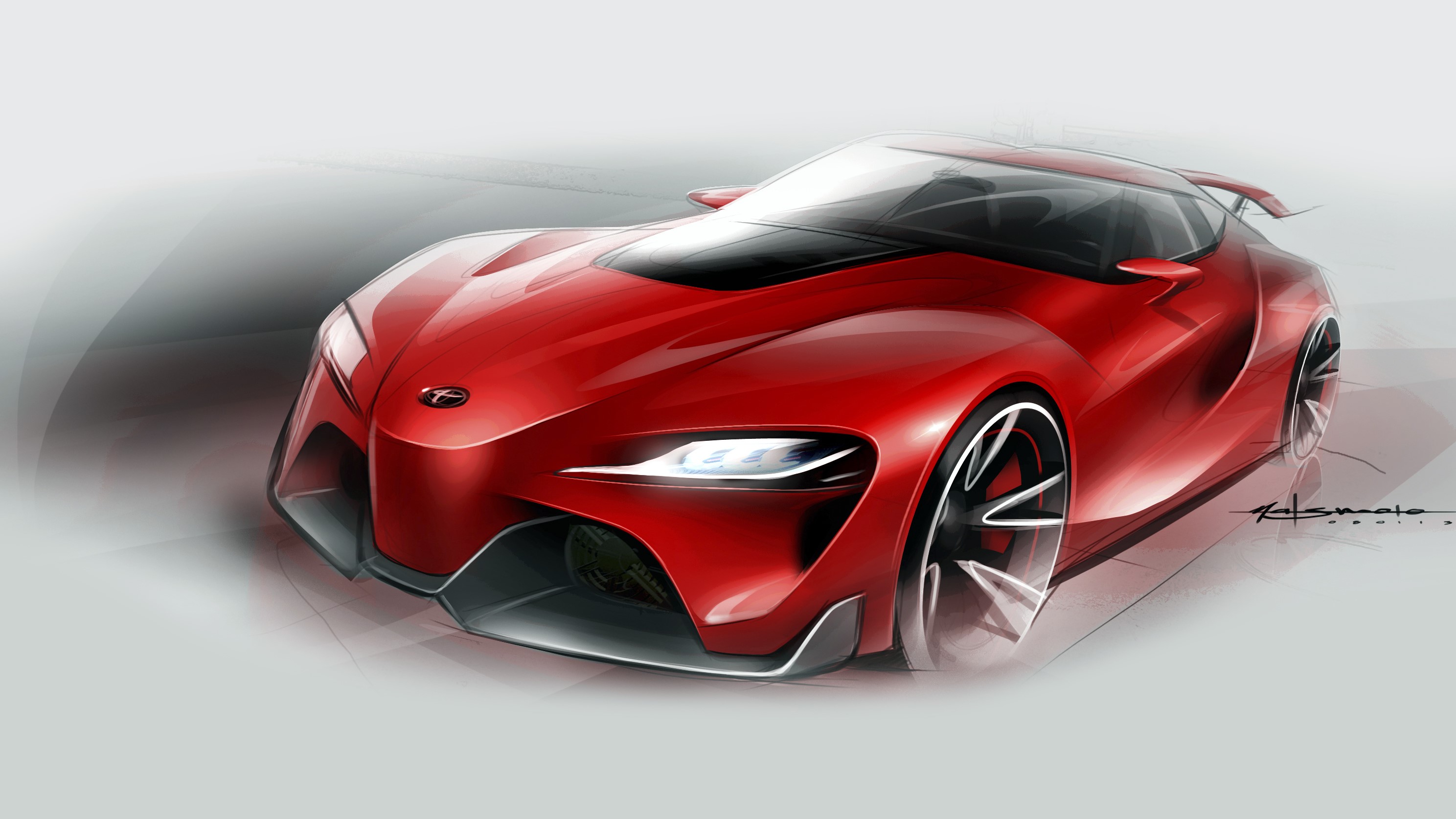 Toyota FT-1 concept car painting HD Wallpaper