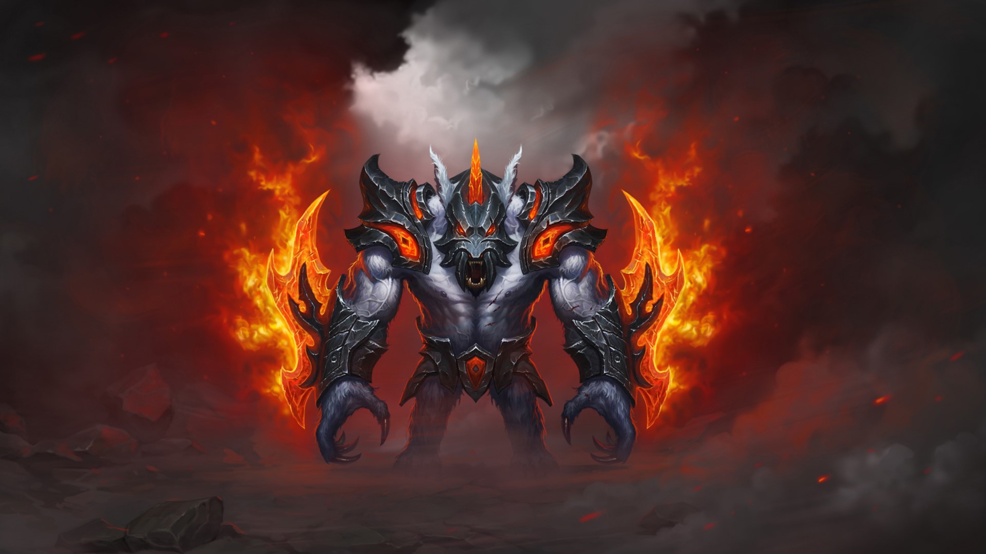 Ursa Warrior from DOTA 2 with fiery armor HD Wallpaper