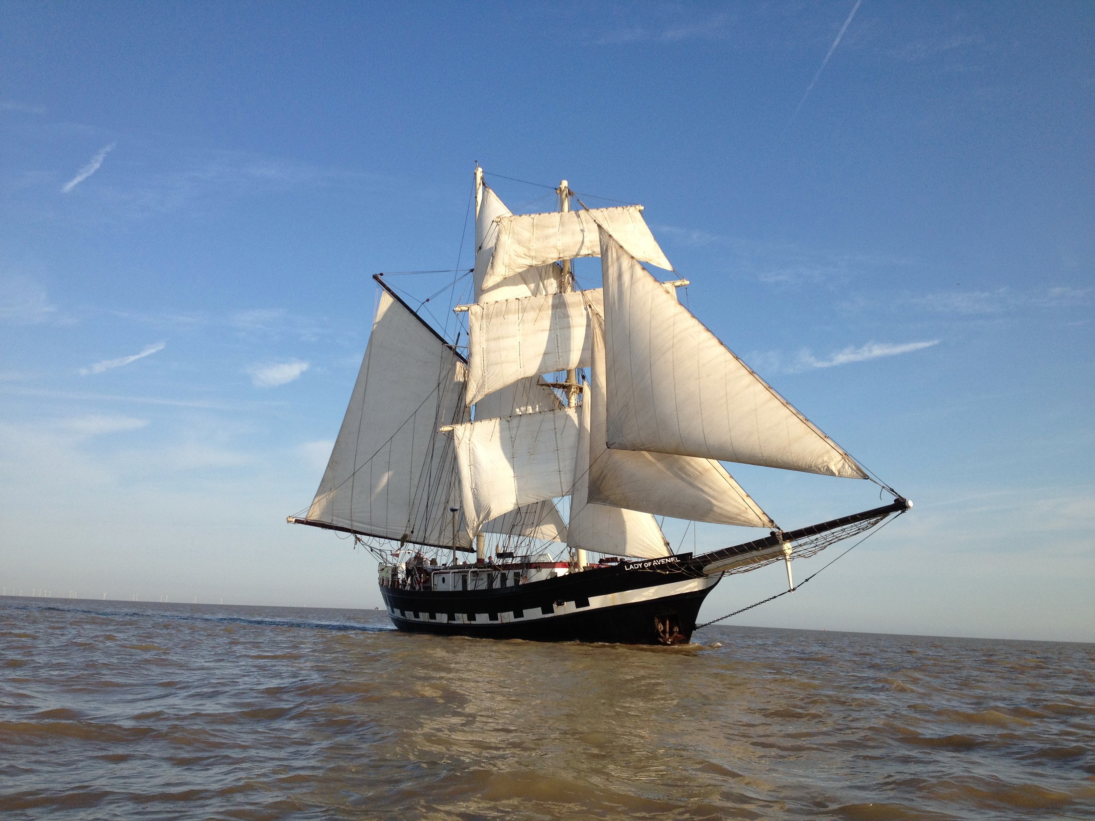 Lady Avenel sailing ship on the sea HD Wallpaper
