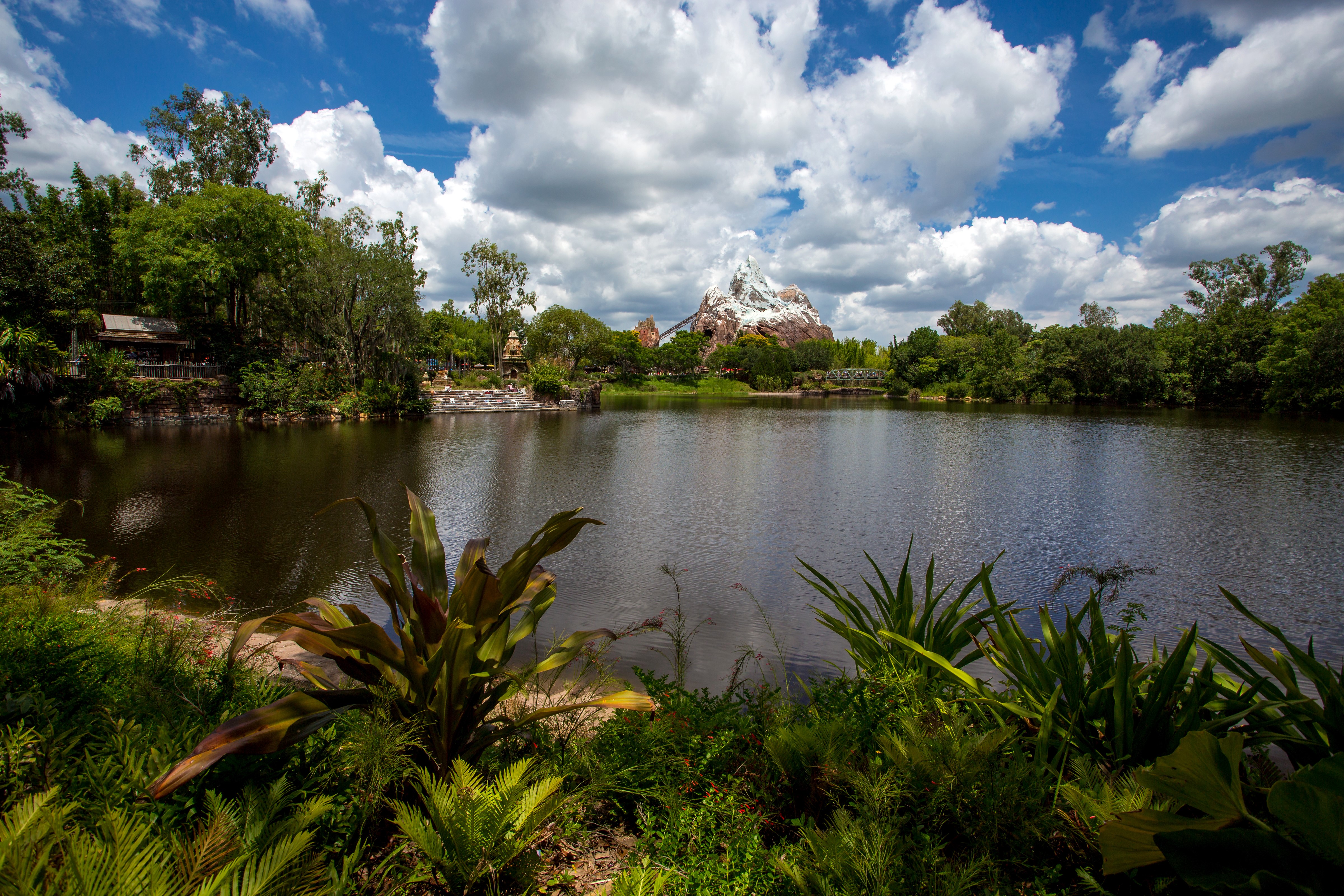 Expedition Everest and lake at Disney's Animal Kingdom HD Wallpaper