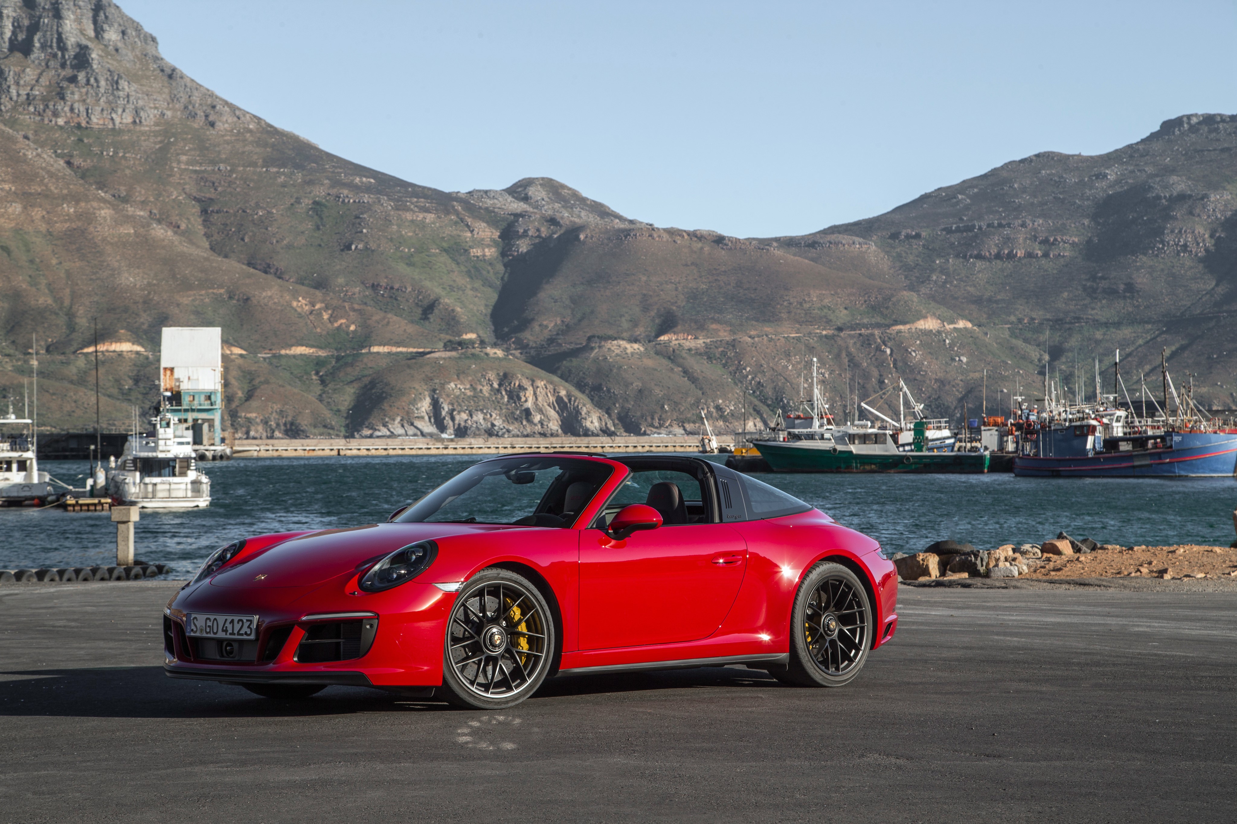 Red 2017 Porsche 911 Targa 4 GTS HD Wallpaper