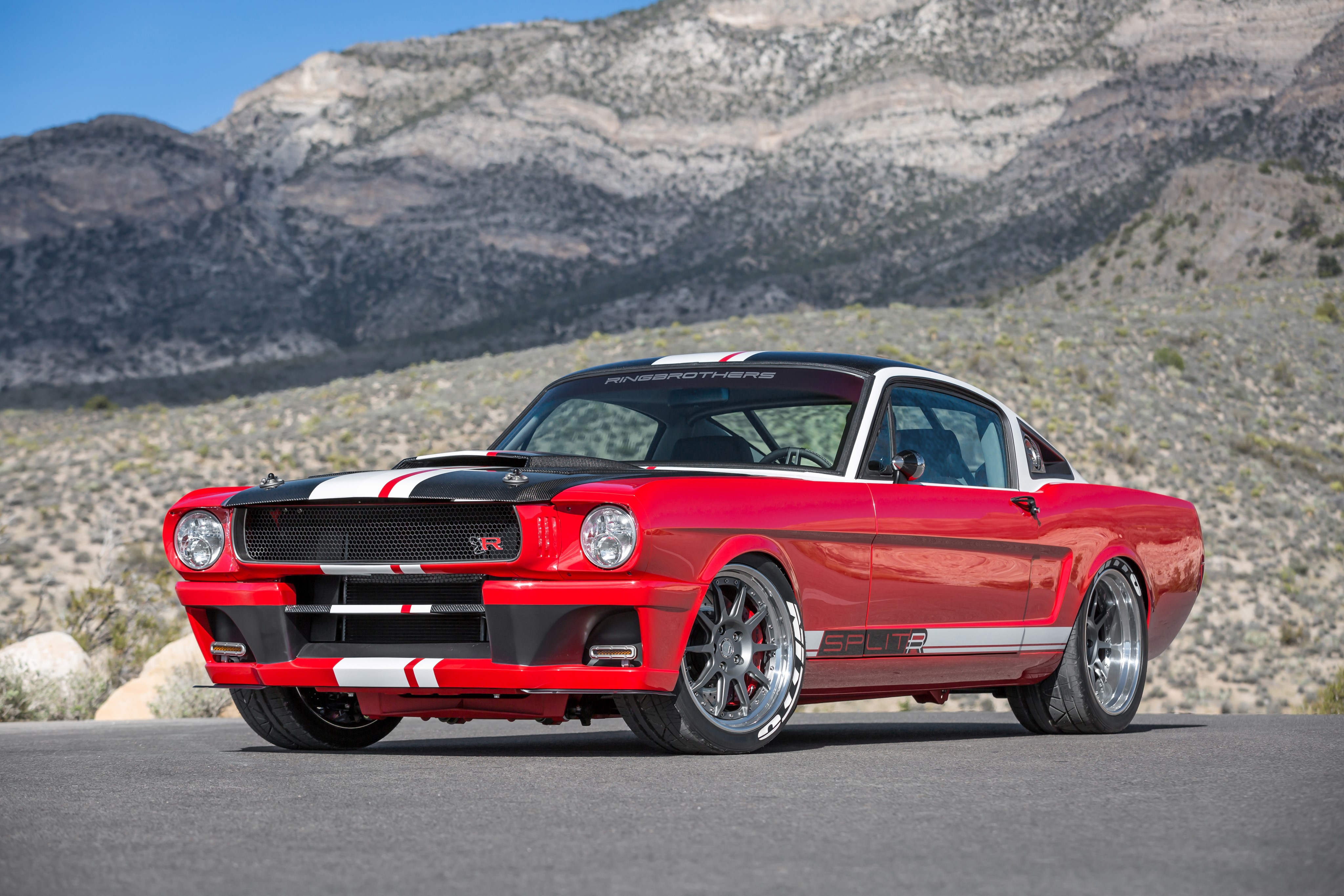 4K Red 1965 Ford Mustang by Ringbrothers HD Wallpaper