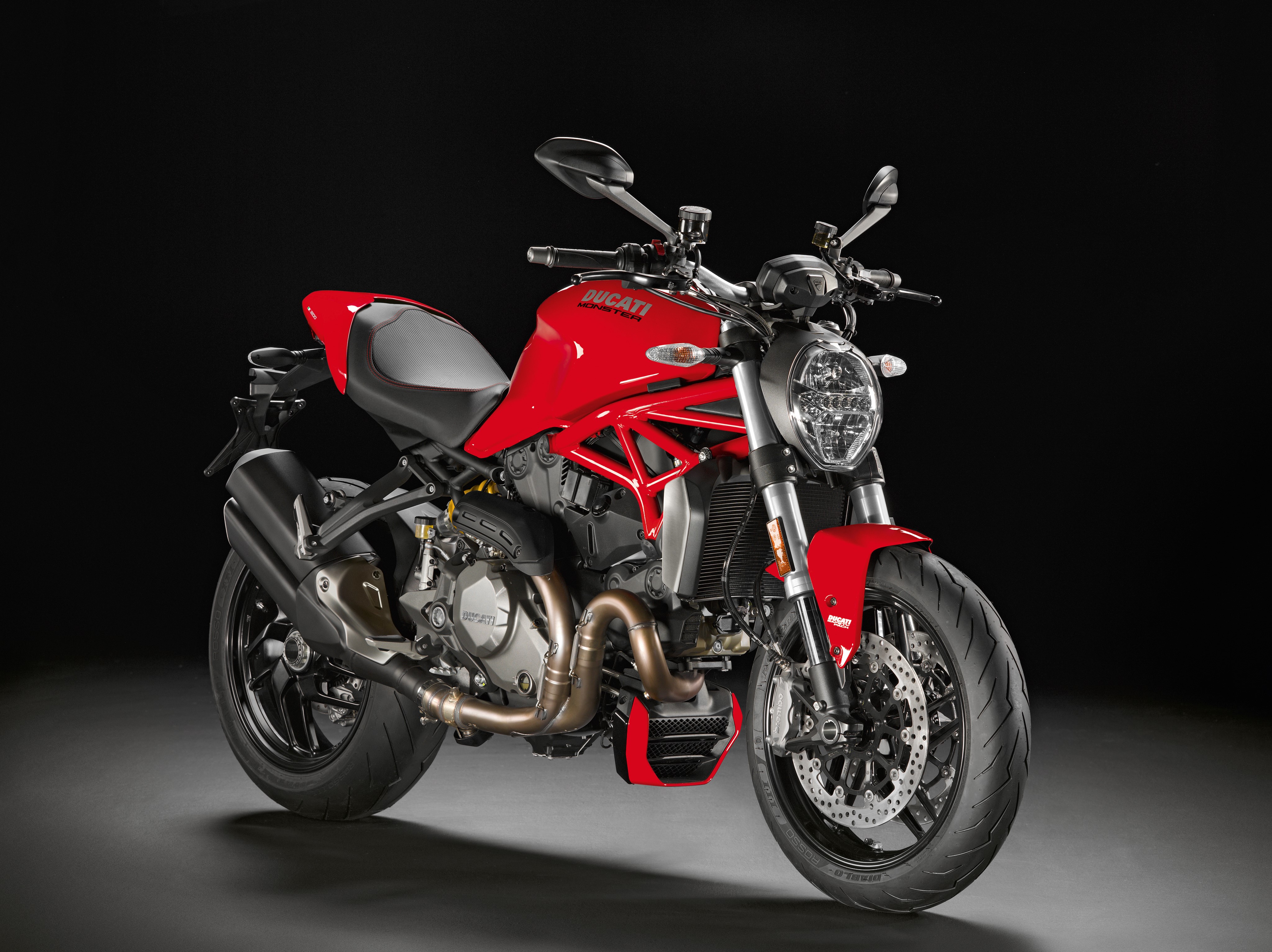 Red Ducati Monster 1200 Motorcycle HD Wallpaper