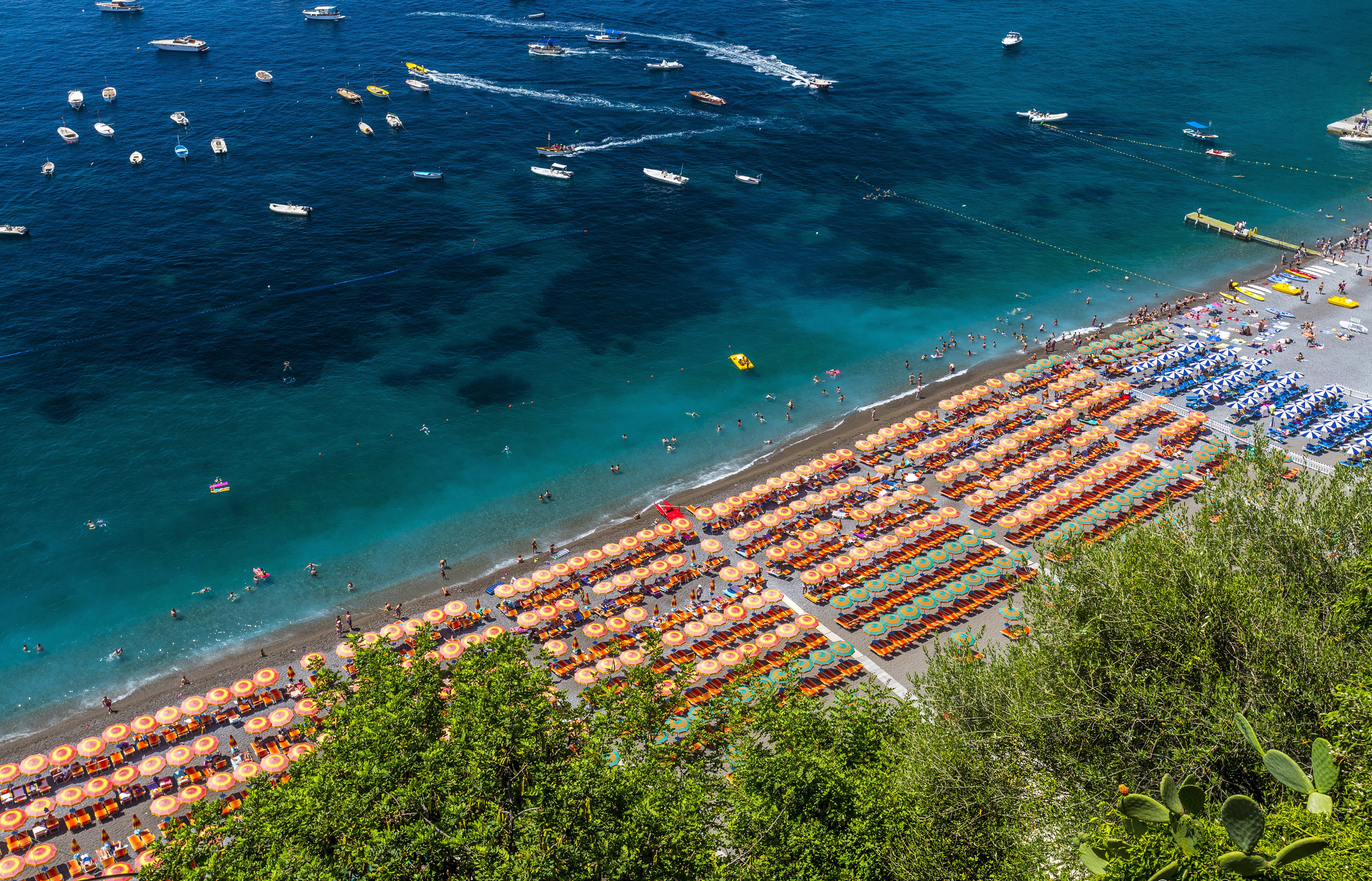 Positano Beach, Italy from Above HD Wallpaper