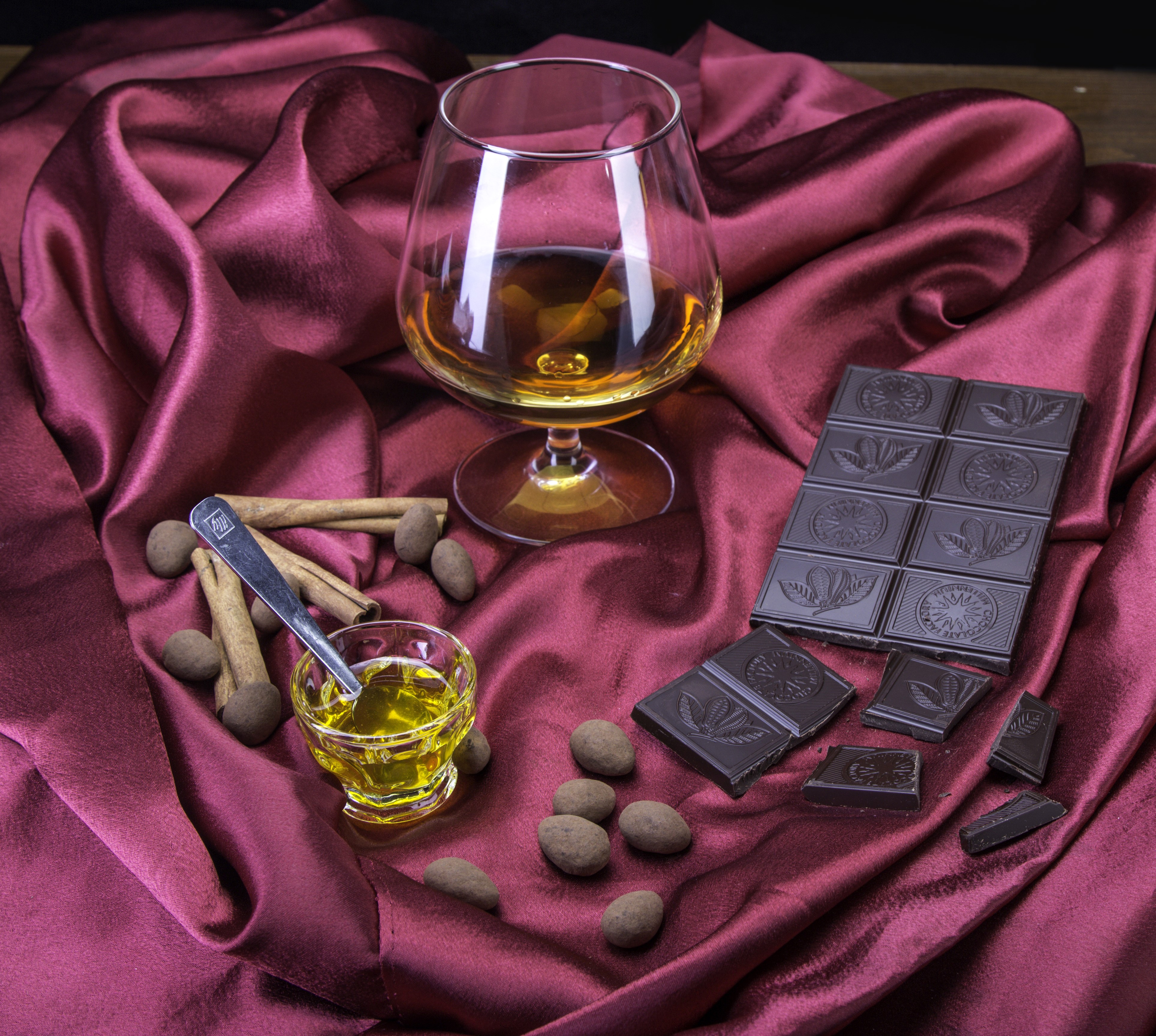 Still-life with Brandy, Chocolate, and Cinnamon HD Wallpaper
