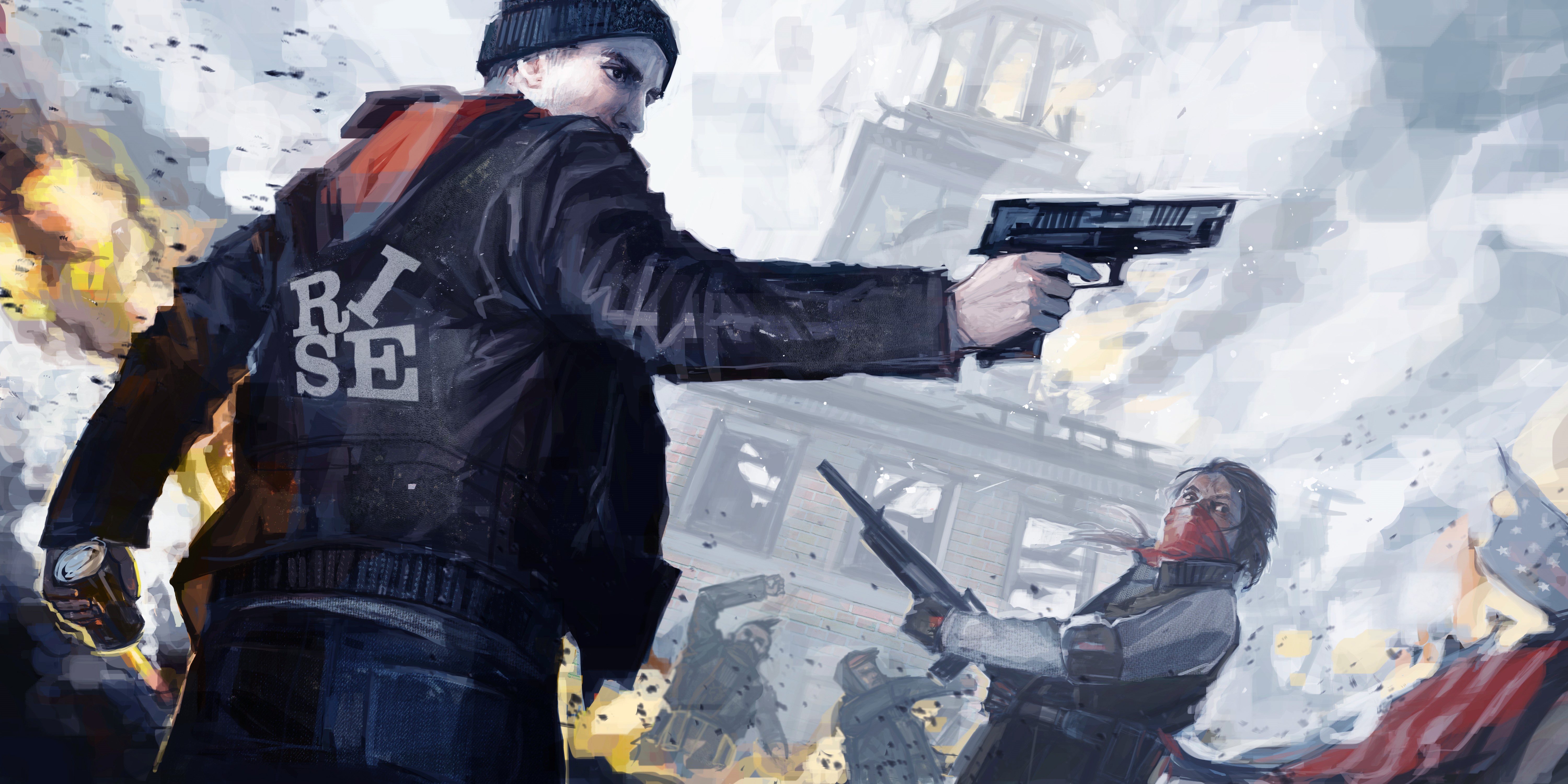 Men with Pistols in a Revolution HD Wallpaper