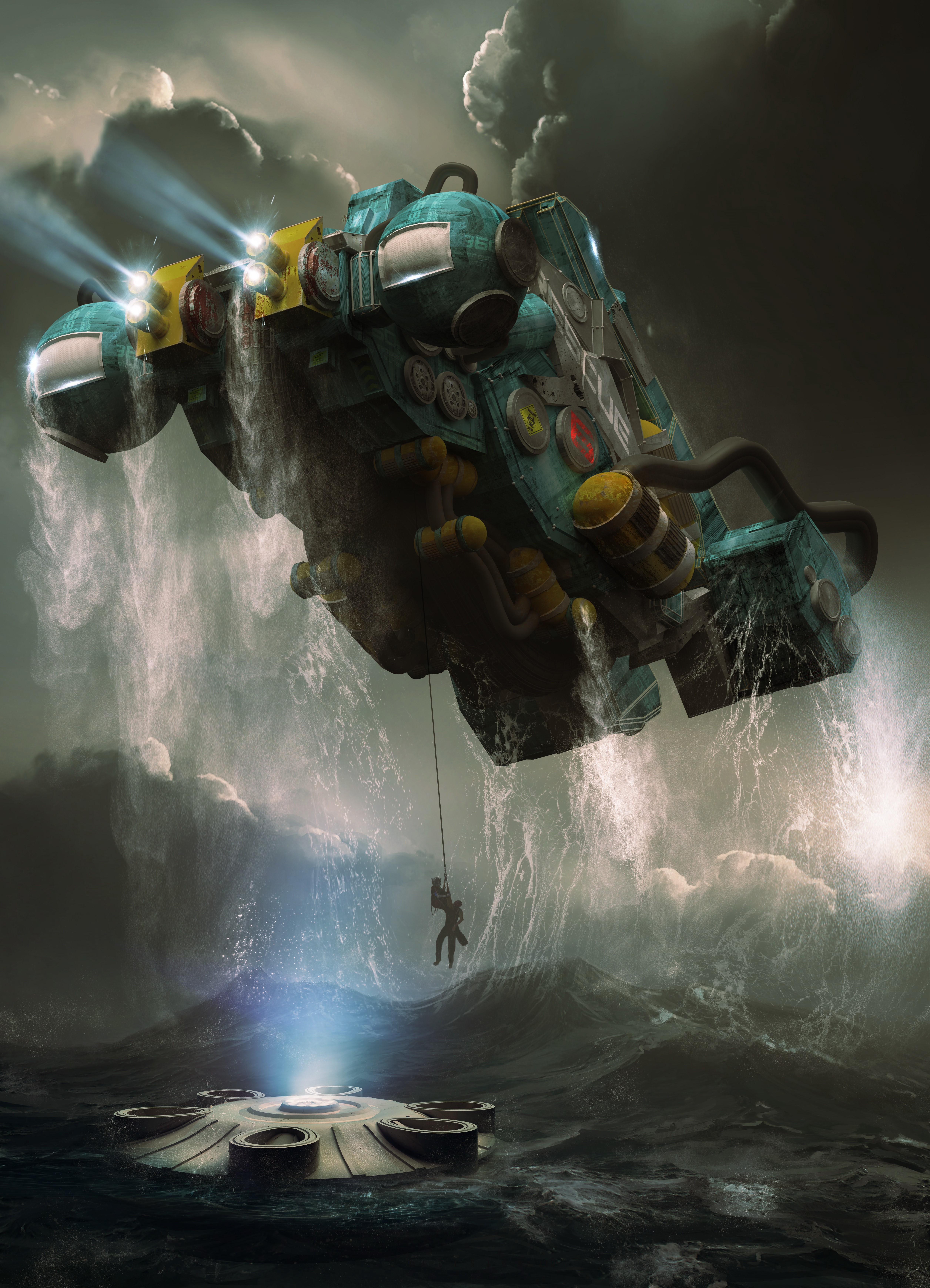 Rescue operation in stormy seas HD Phone Wallpaper