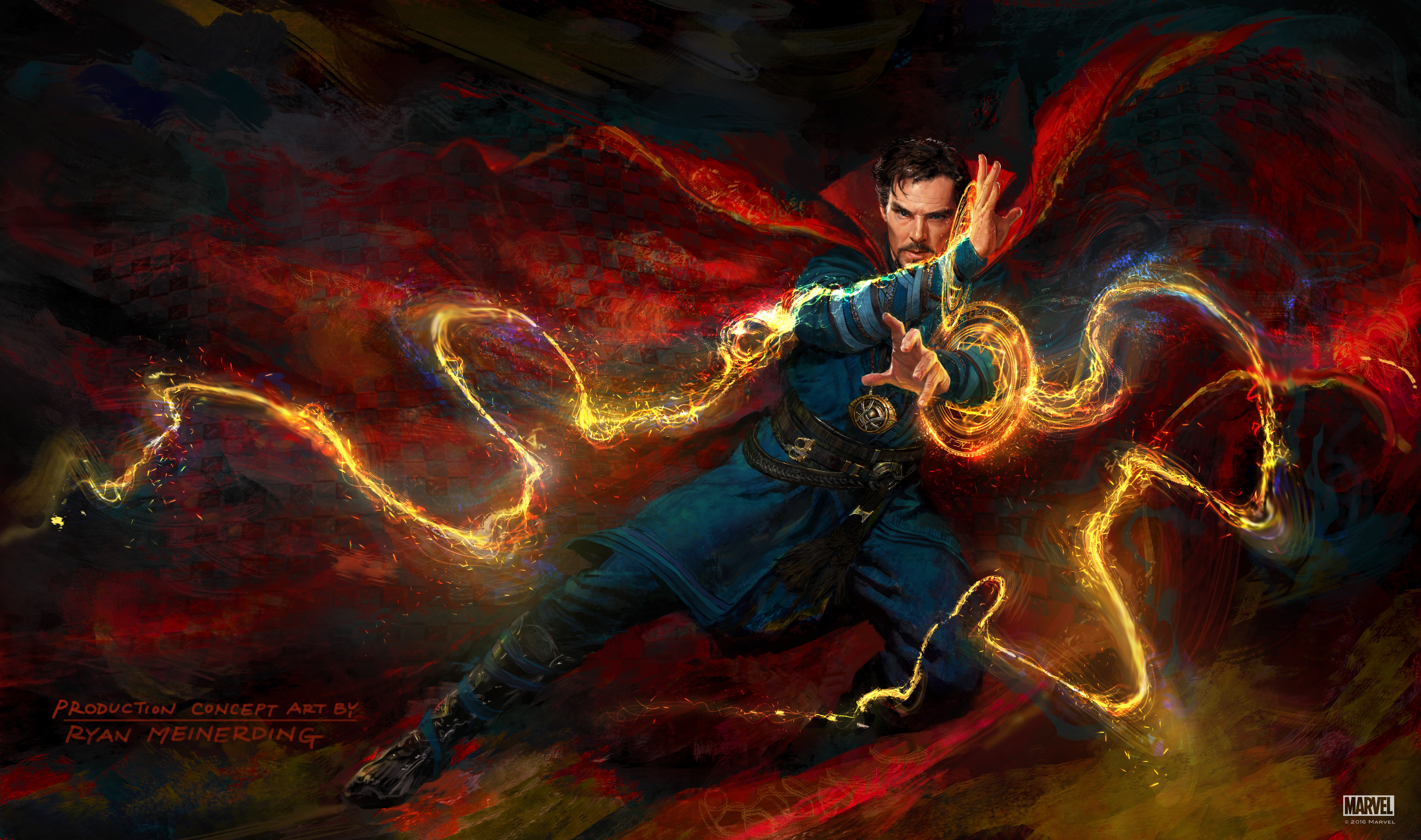Doctor Strange from Marvel casting spells HD Wallpaper