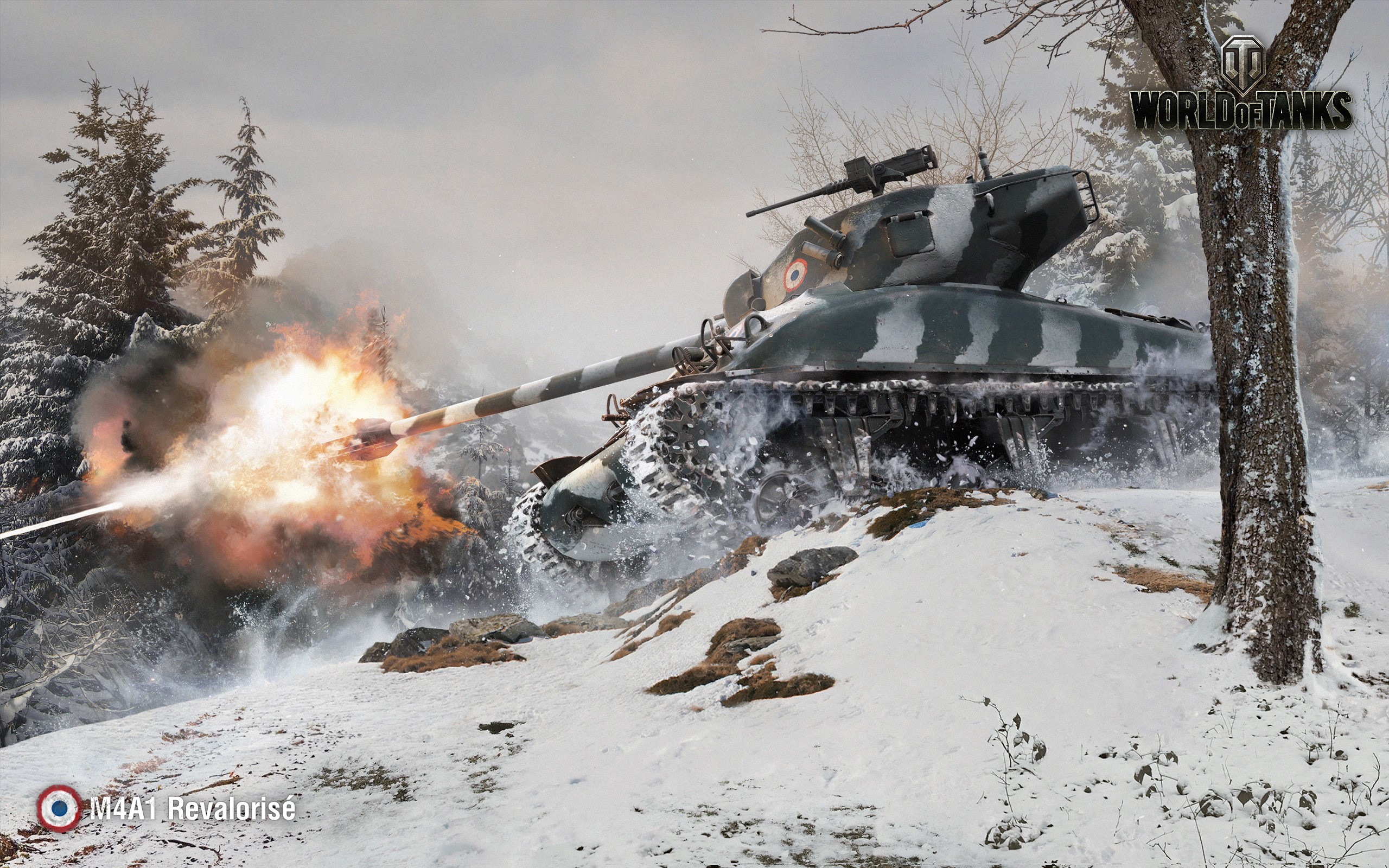 M4A1 Revalorise tank firing in World of Tanks HD Wallpaper