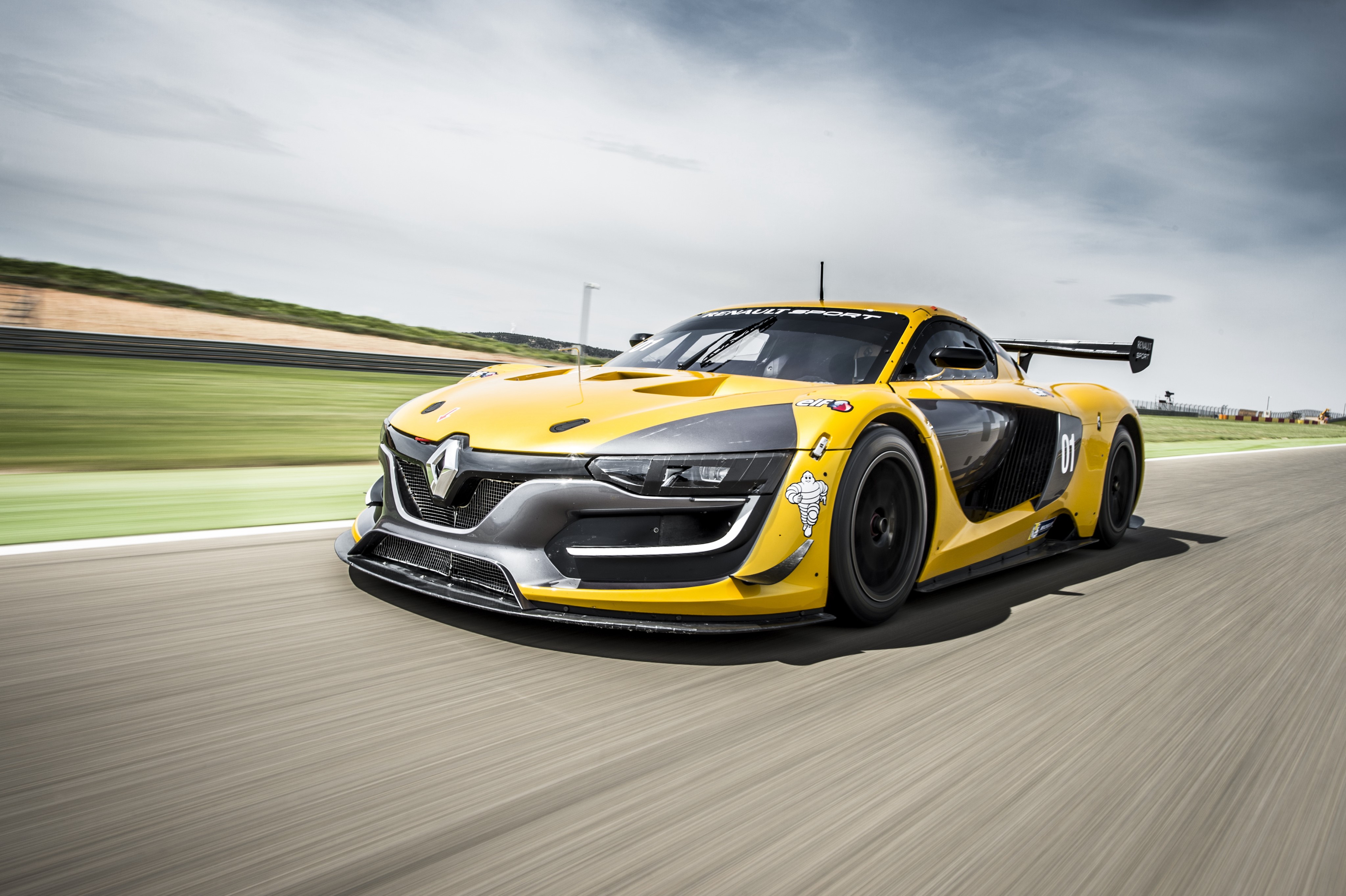 4K Renault Sport 2014 RS 01 Yellow Race Car HD Wallpaper